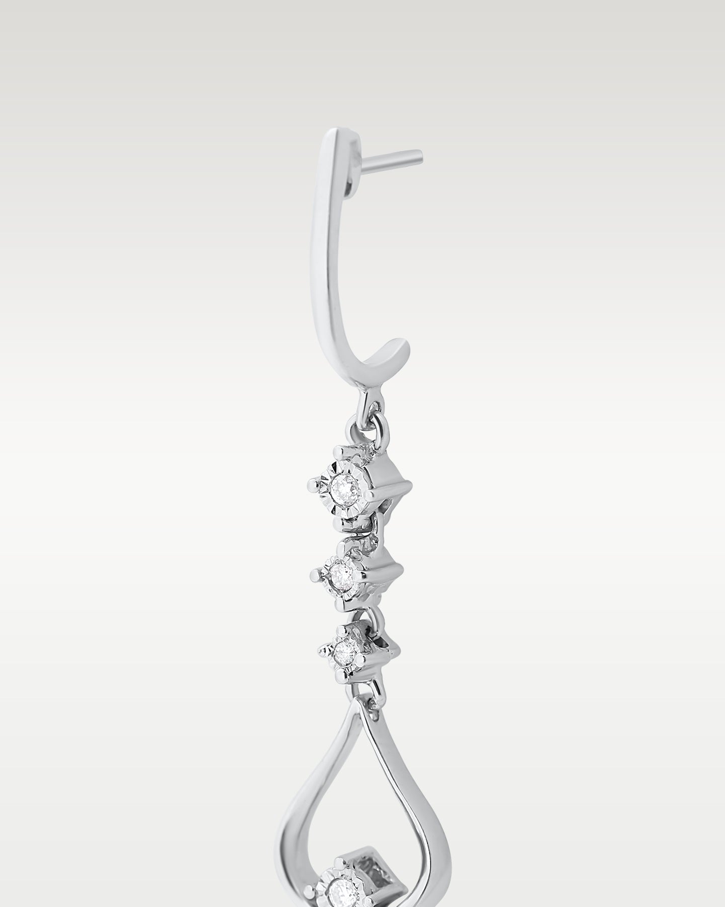0.12ct Diamond Drop Earrings in 10K White Gold | Frisco, Texas Jewelry Store