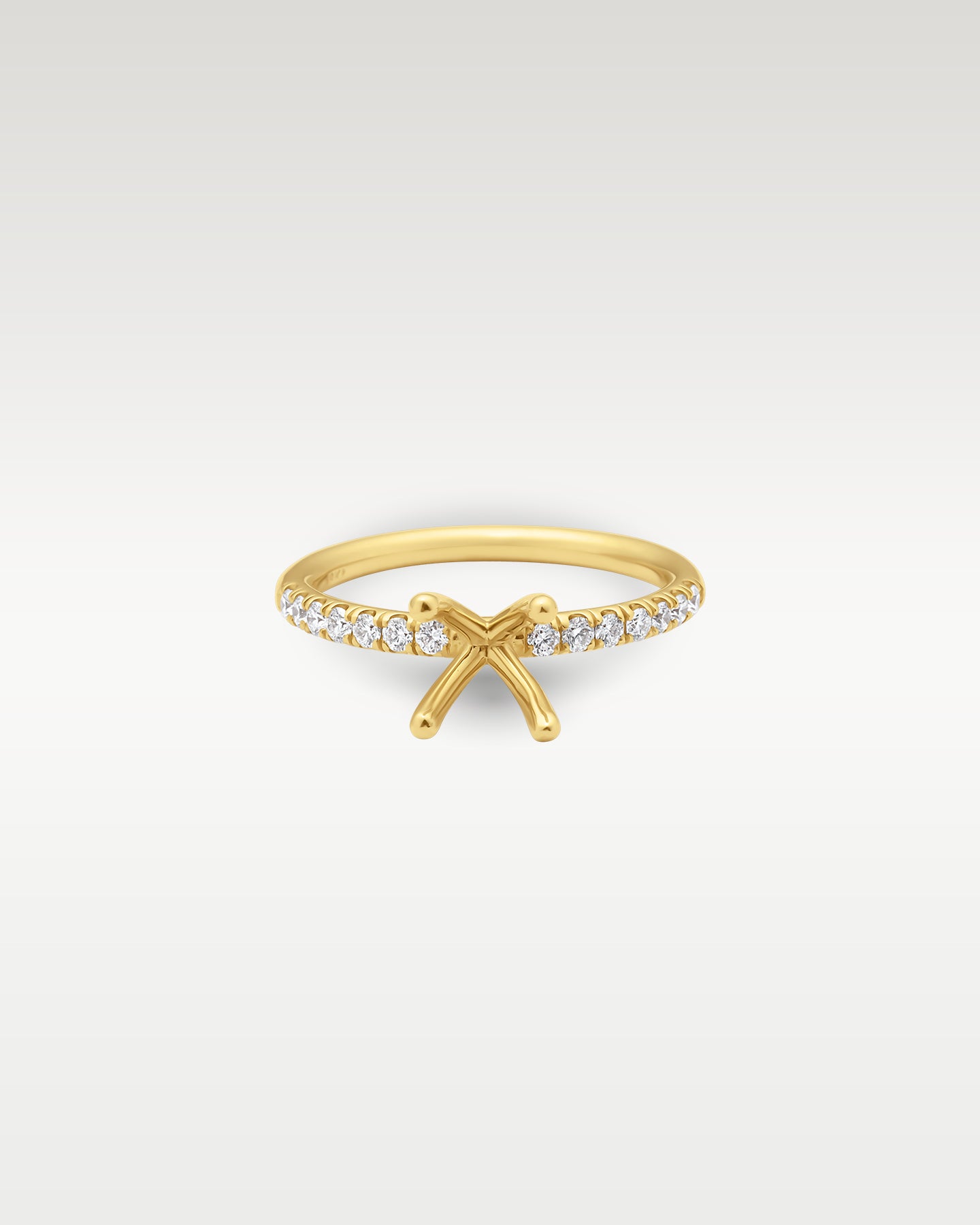 0.24ct Diamond Ring Setting in 18K Yellow Gold | Frisco, Texas Jewelry Store