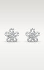 0.30ct Diamond Flower Stud Earrings in 14K White Gold | Frisco, Texas Jewelry Store