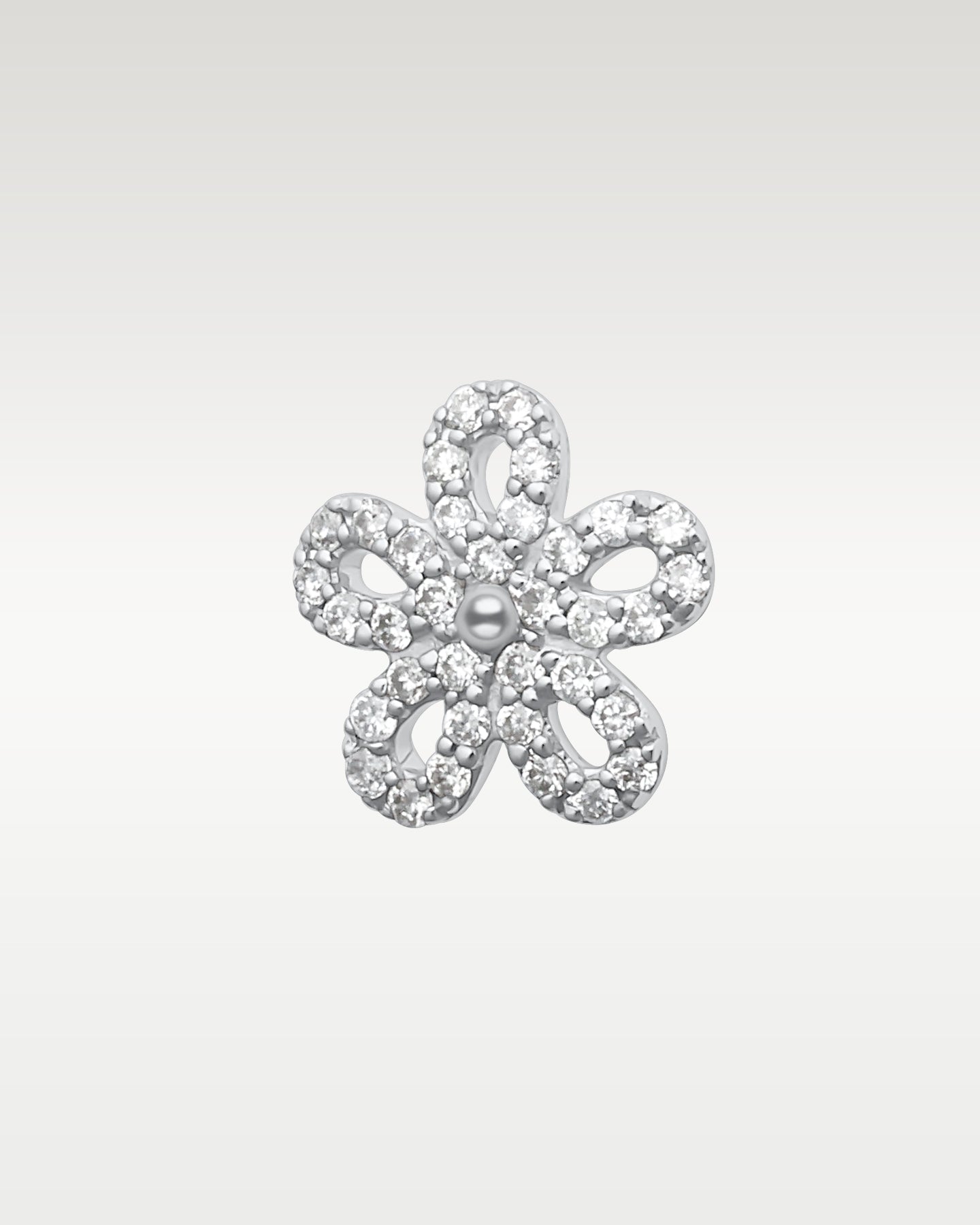 0.30ct Diamond Flower Stud Earrings in 14K White Gold | Frisco, Texas Jewelry Store