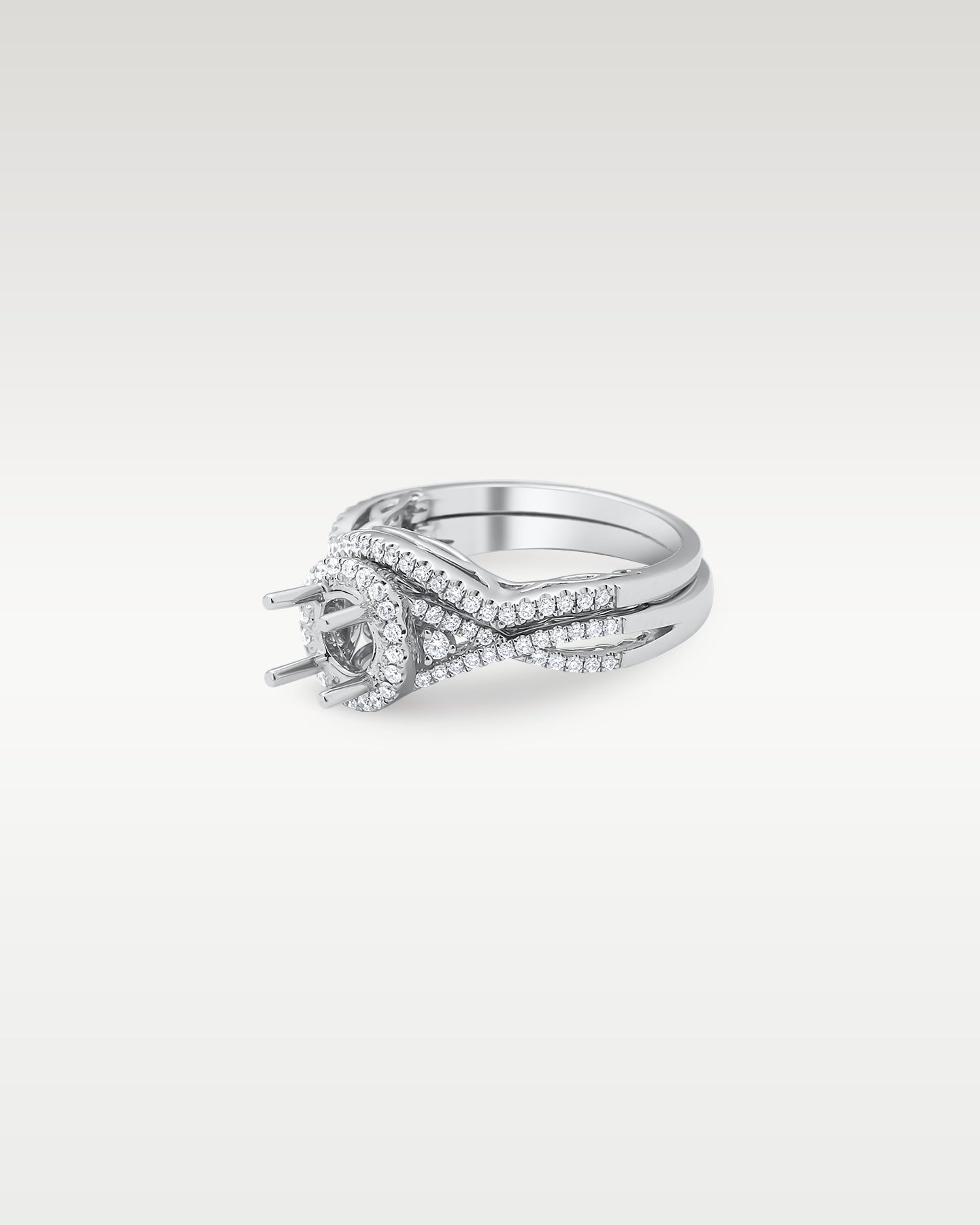 0.44ct Diamond Ring Setting in 14K White Gold | Frisco, Texas Jewelry Store