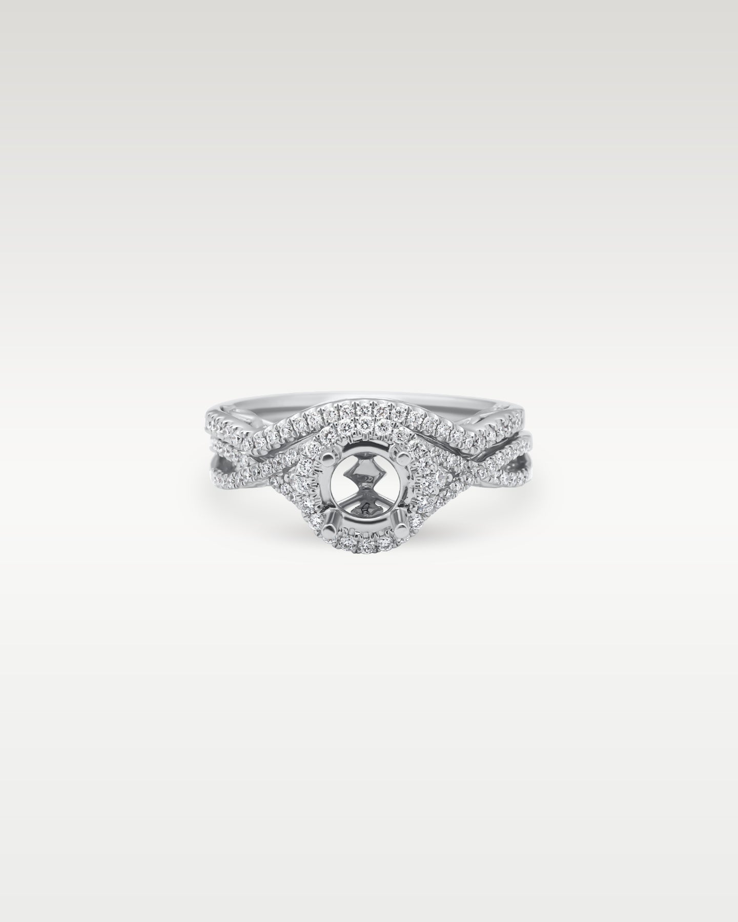 0.44ct Diamond Ring Setting in 14K White Gold | Frisco, Texas Jewelry Store