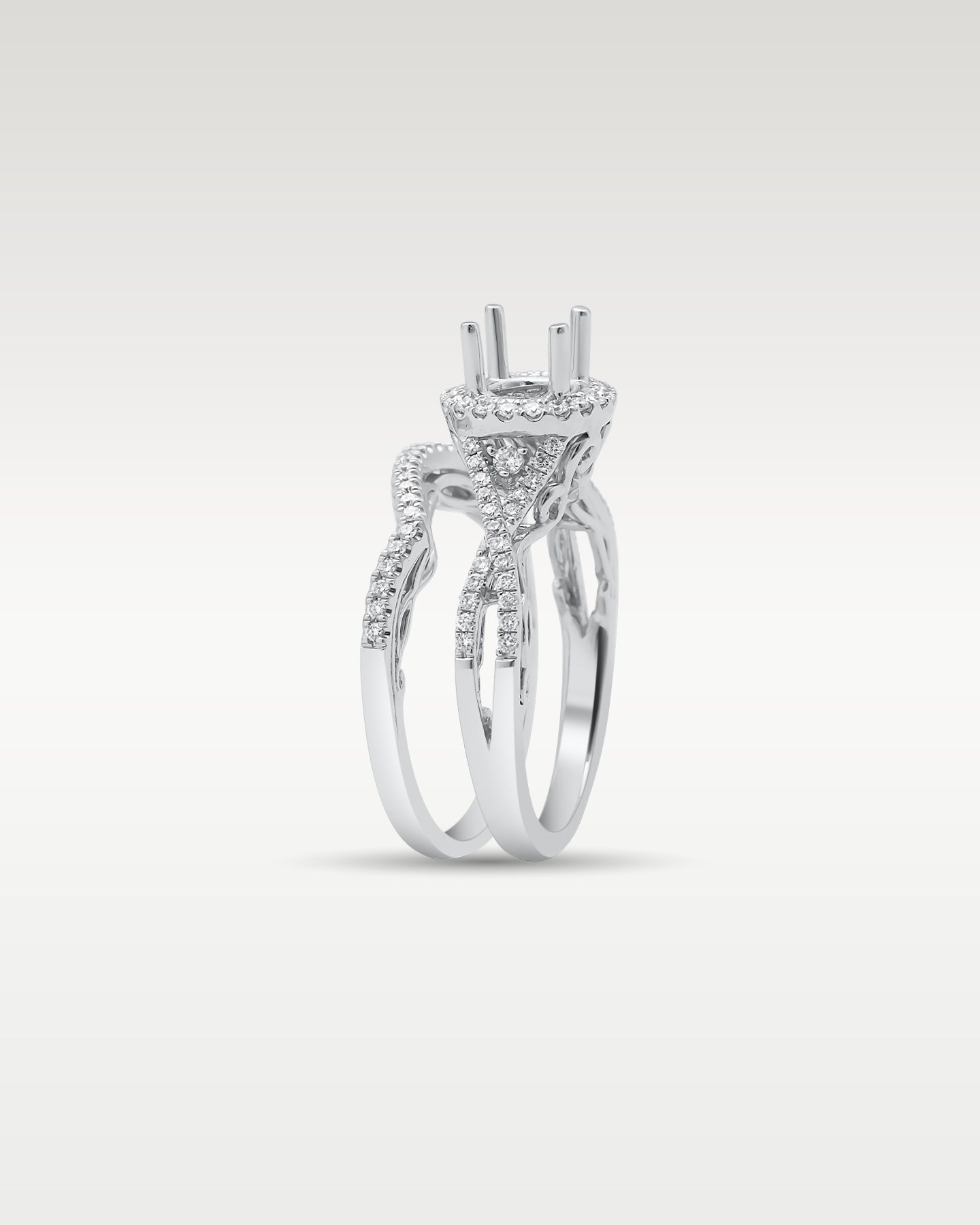 0.44ct Diamond Ring Setting in 14K White Gold | Frisco, Texas Jewelry Store