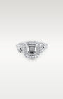 0.50ct Diamond Cushion Halo Ring Setting in 14K White Gold | Frisco, Texas Jewelry Store