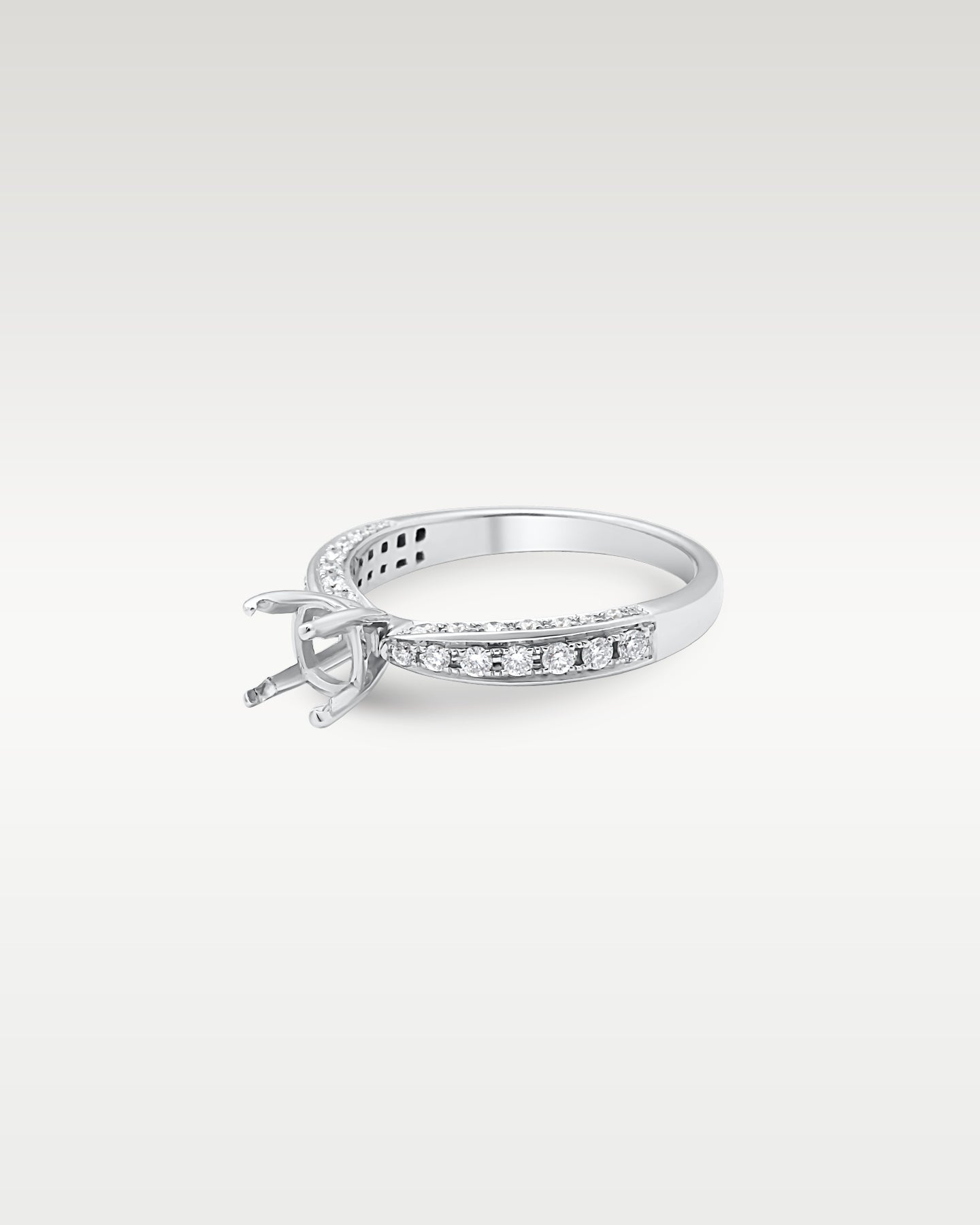 0.75ct Diamond Ring Setting in 14K White Gold | Frisco, Texas Jewelry Store