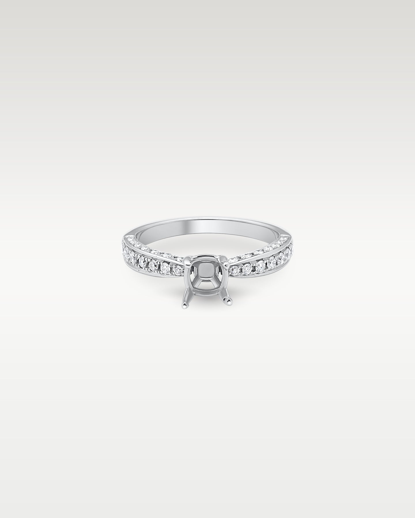0.75ct Diamond Ring Setting in 14K White Gold | Frisco, Texas Jewelry Store