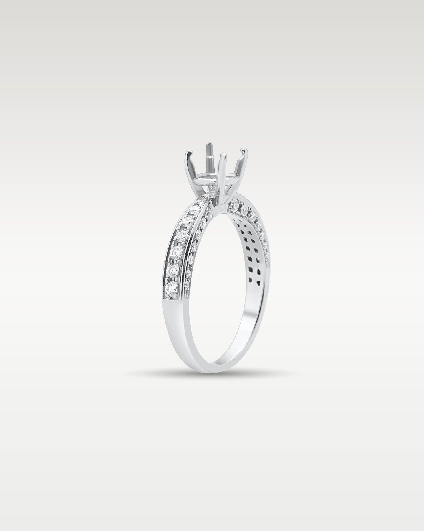 0.75ct Diamond Ring Setting in 14K White Gold | Frisco, Texas Jewelry Store