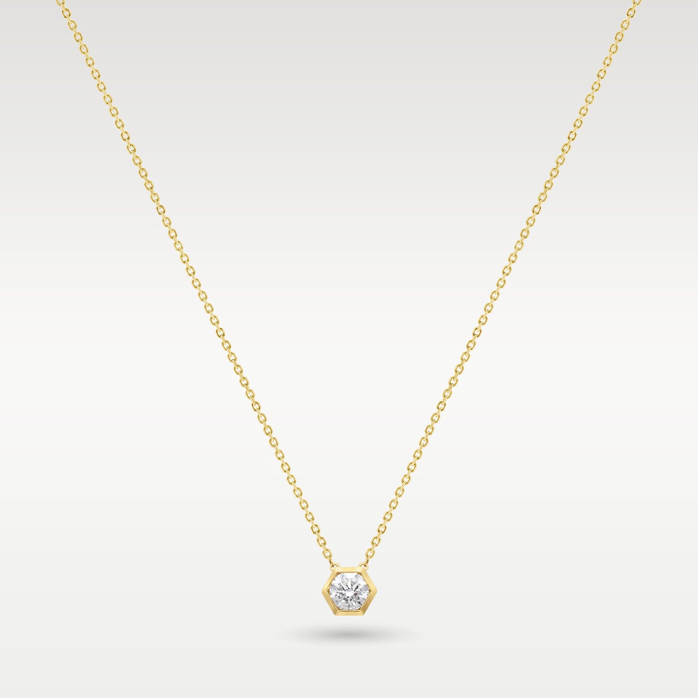 18k Yellow Gold 0.5ct Pendant Necklace
