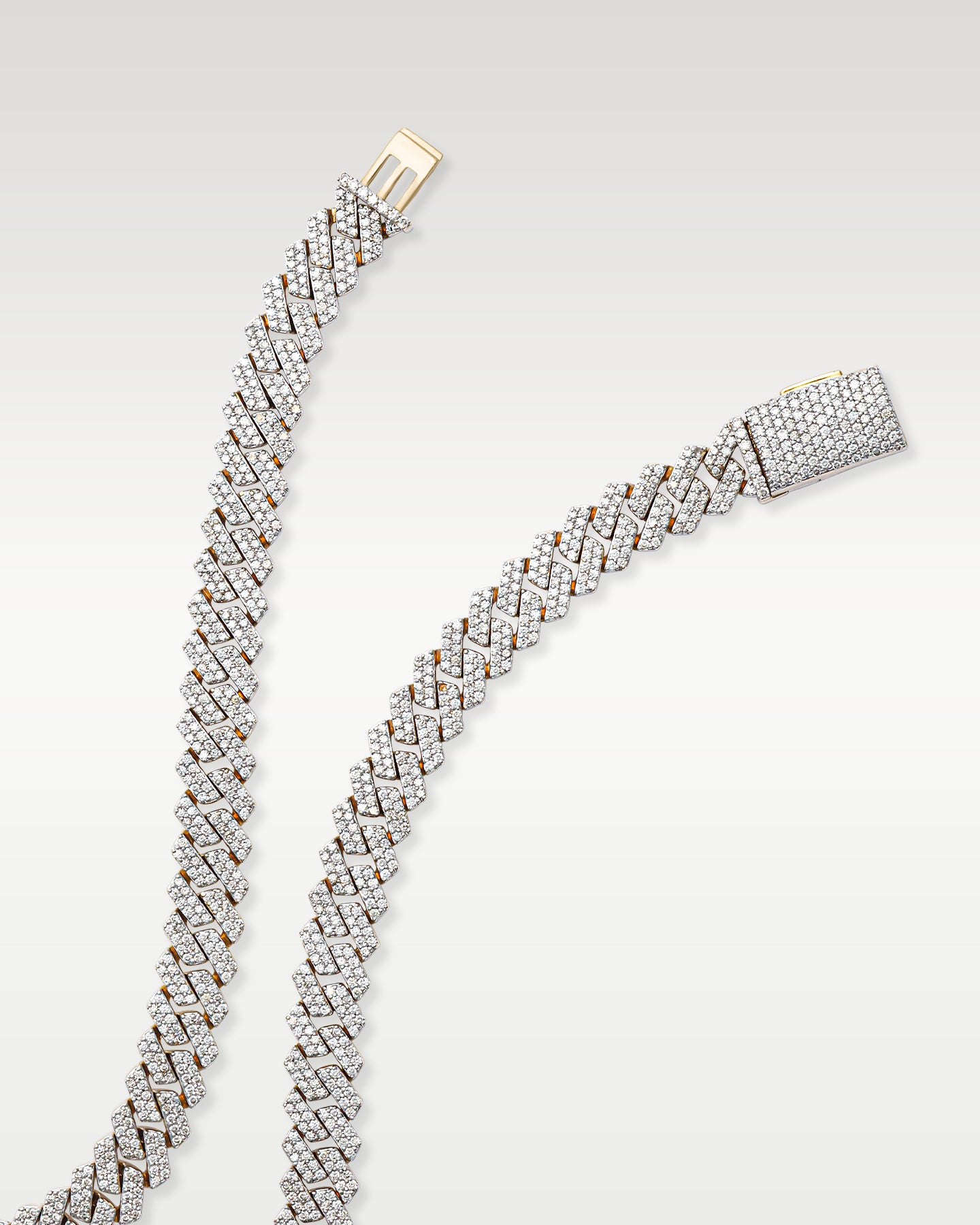 10k Yellow Gold Diamond Cuban Link Necklace
