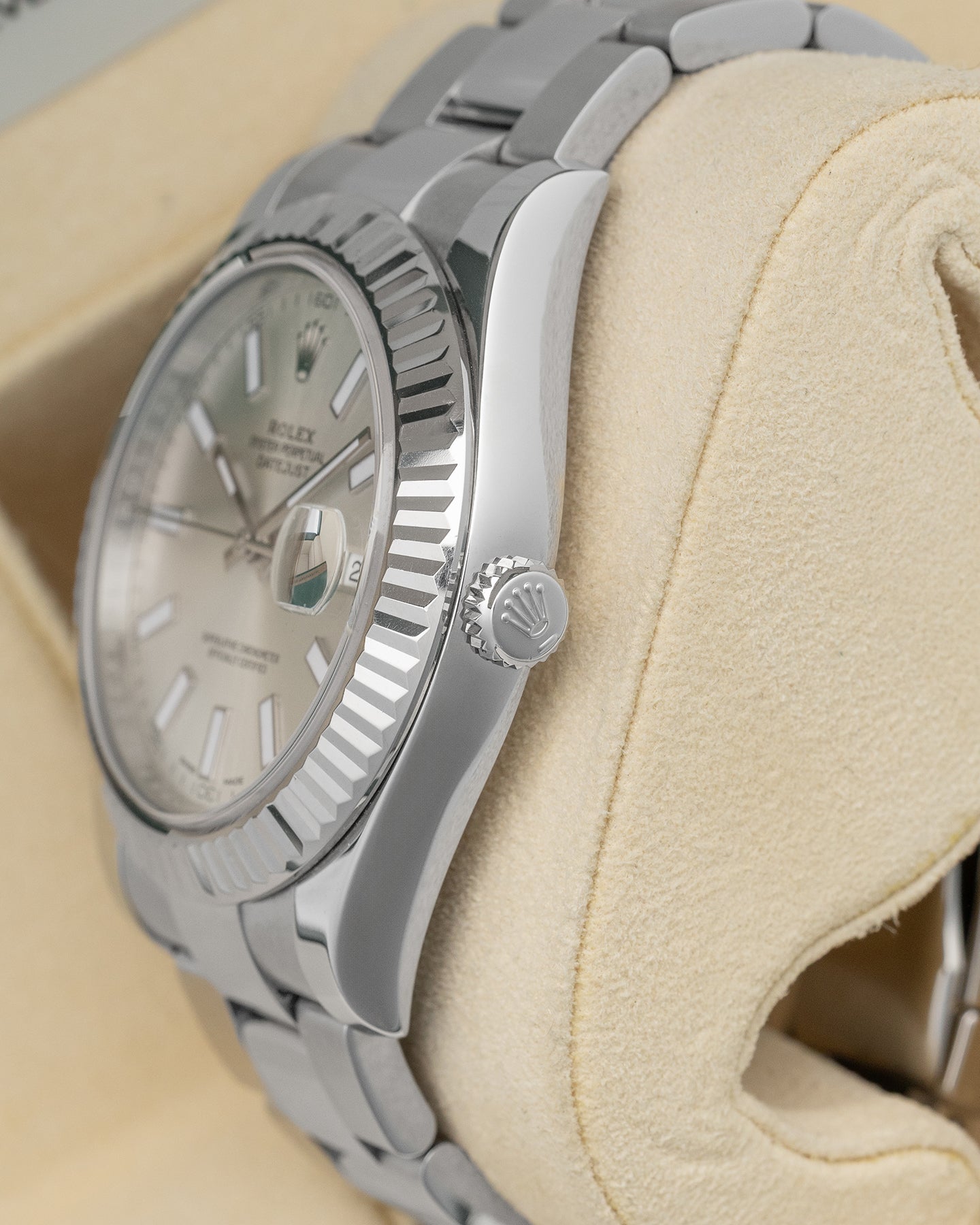 Silver Index Rolex Datejust II 116334 | Noah's Fine Watches Dallas, TX