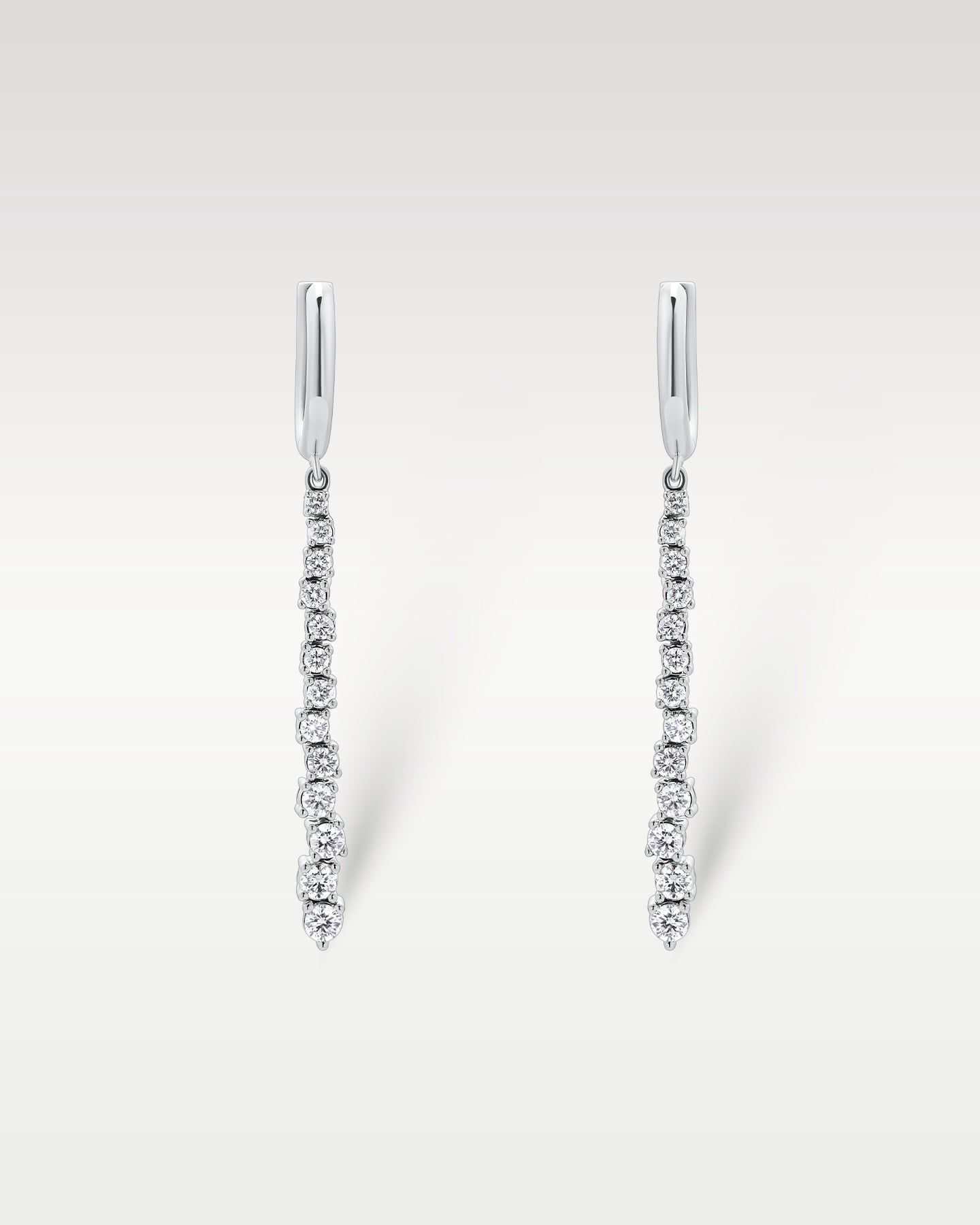 1.02ct Diamond Drop Earrings in 14K White Gold | Frisco, Texas Jewelry Store