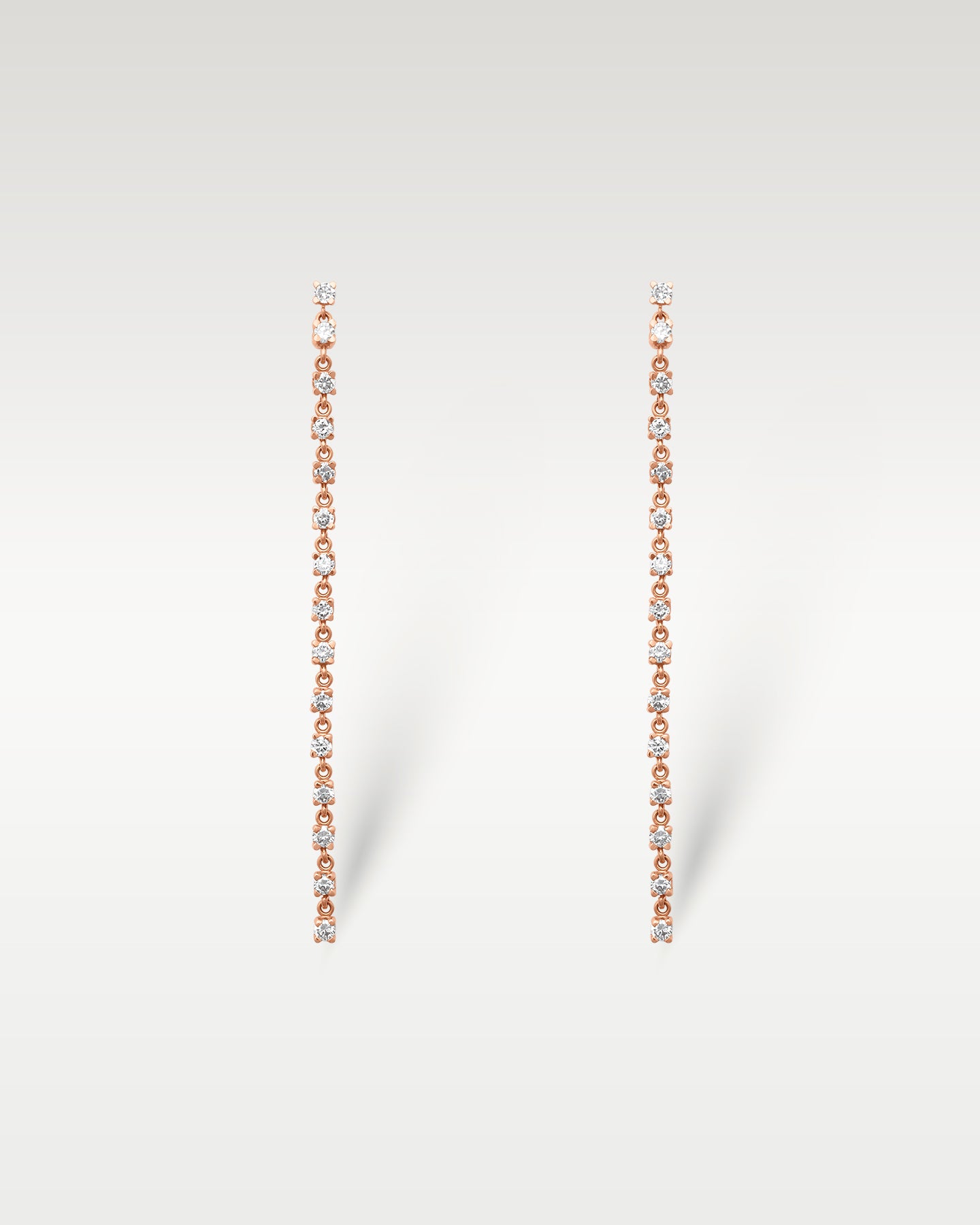 1.80ct Champagne Diamond Dangle Earrings in 14K Rose Gold | Frisco, Texas Jewelry Store