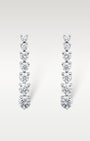 1.88ct Graduated Diamond Drop Earrings in 14K White Gold | Frisco, Texas Jewelry Store