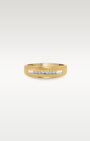 Yellow Gold Stepped Edge Mens Diamond Band | Noahs Fine Jewelry Frisco TX