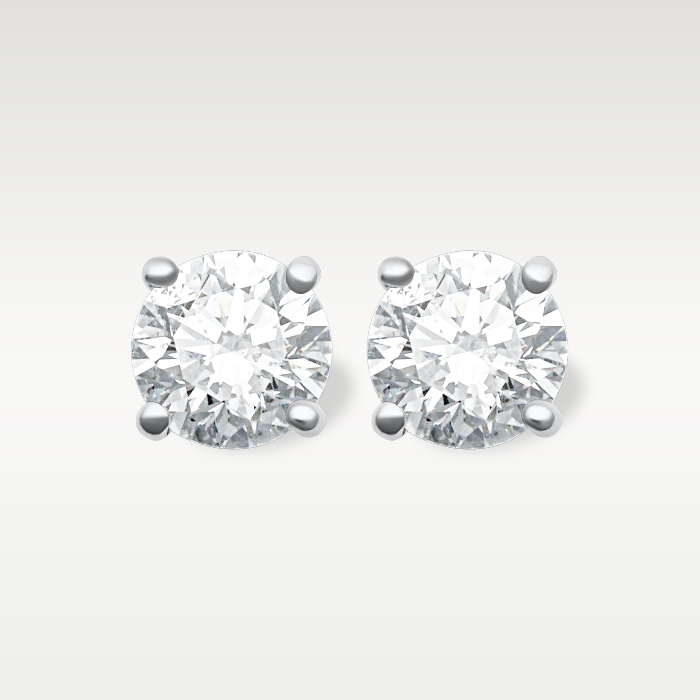 14K White Gold 1.80ct GIA-Certified Diamond Stud Earrings