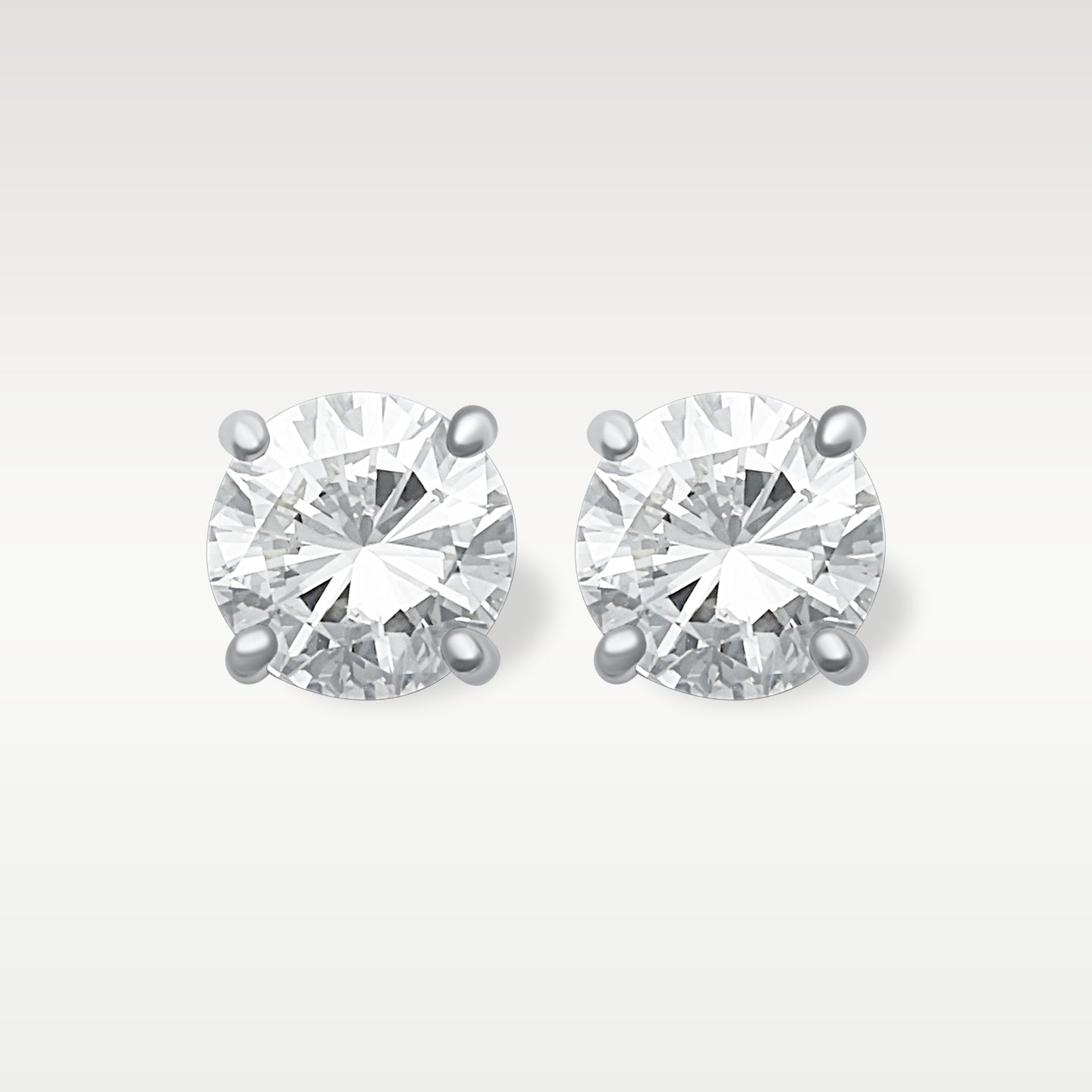 14K White Gold 2.29ct Diamond Stud Earrings | Frisco, Texas Jewelry Store