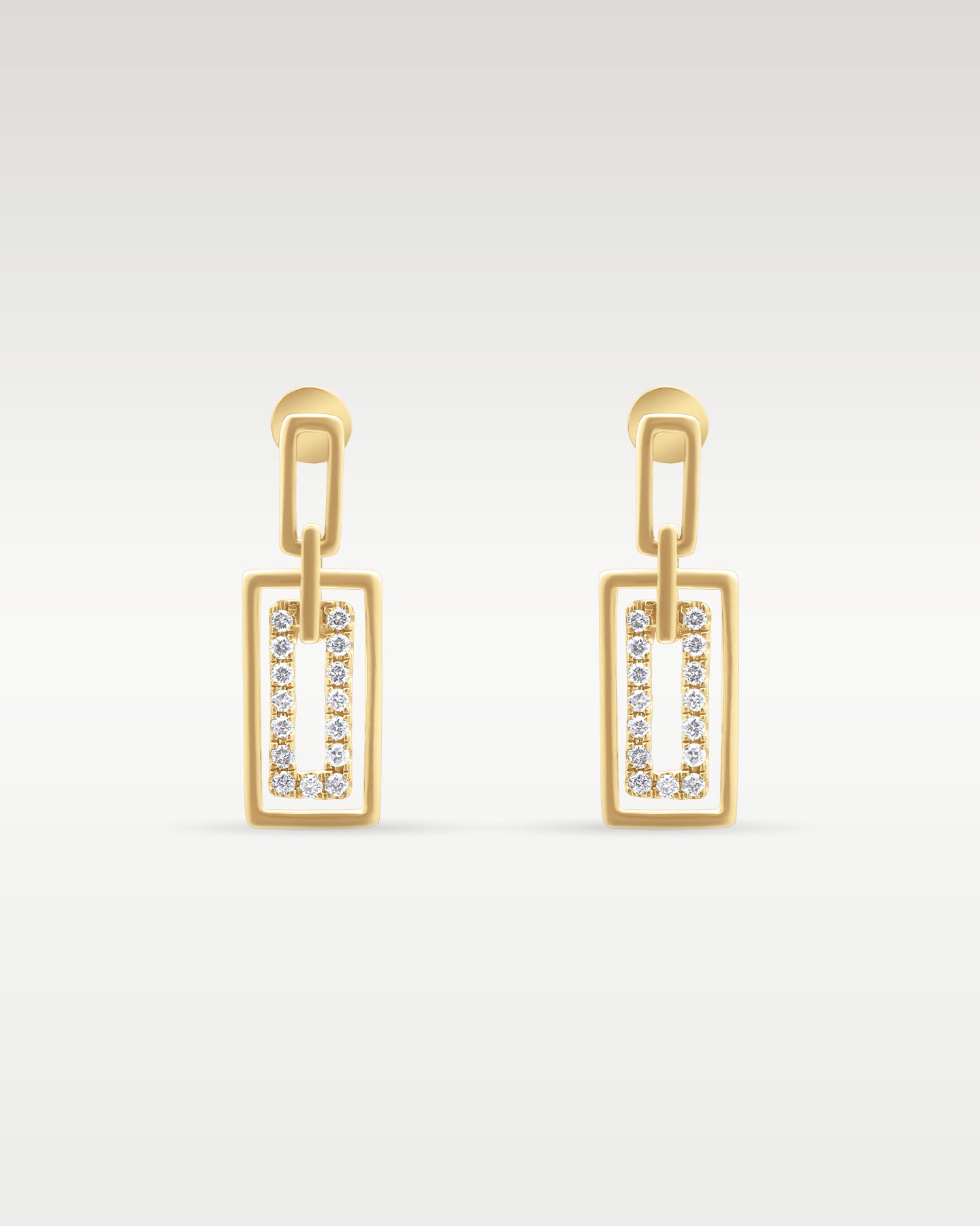 14K Yellow Gold 0.25ct Diamond Dangle Earrings