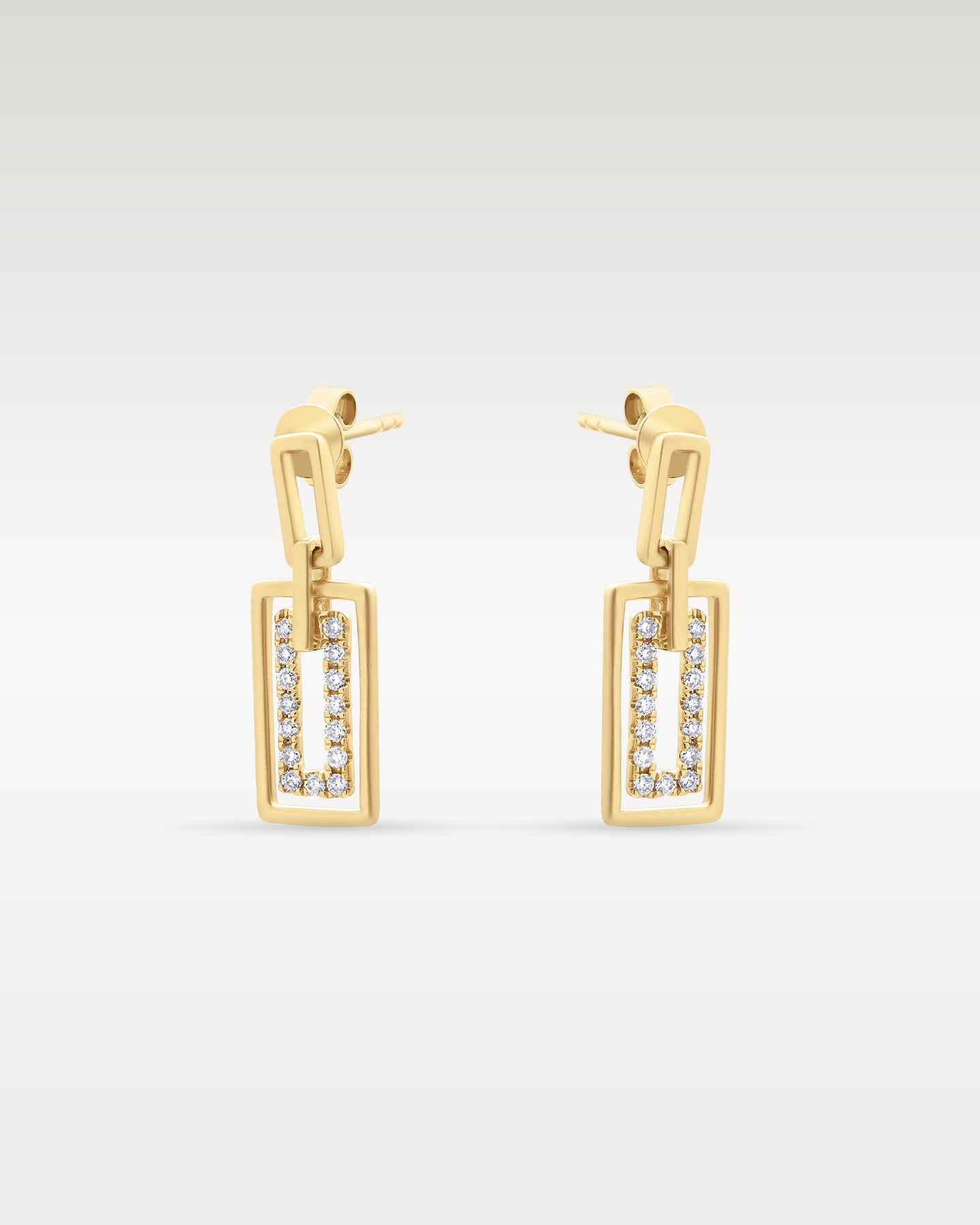 14K Yellow Gold 0.25ct Diamond Dangle Earrings