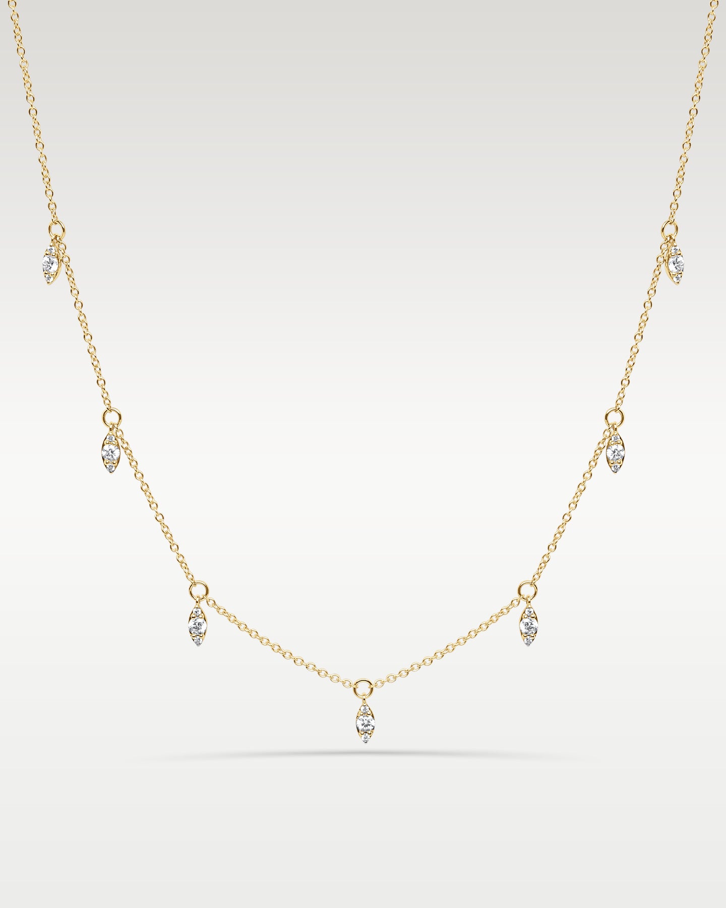 14K Yellow Gold 0.51ct Diamond Fringe Necklace