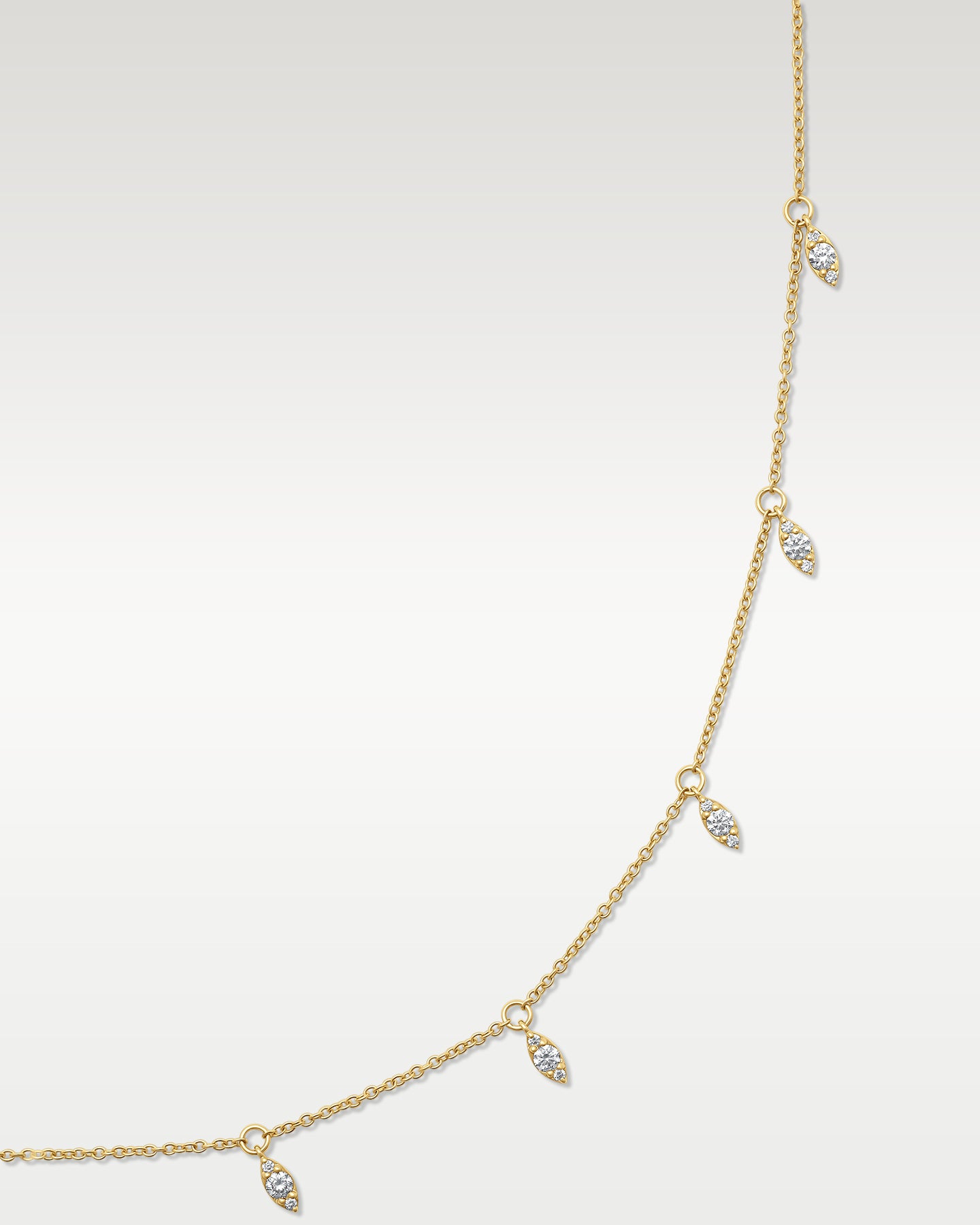 14K Yellow Gold 0.51ct Diamond Fringe Necklace