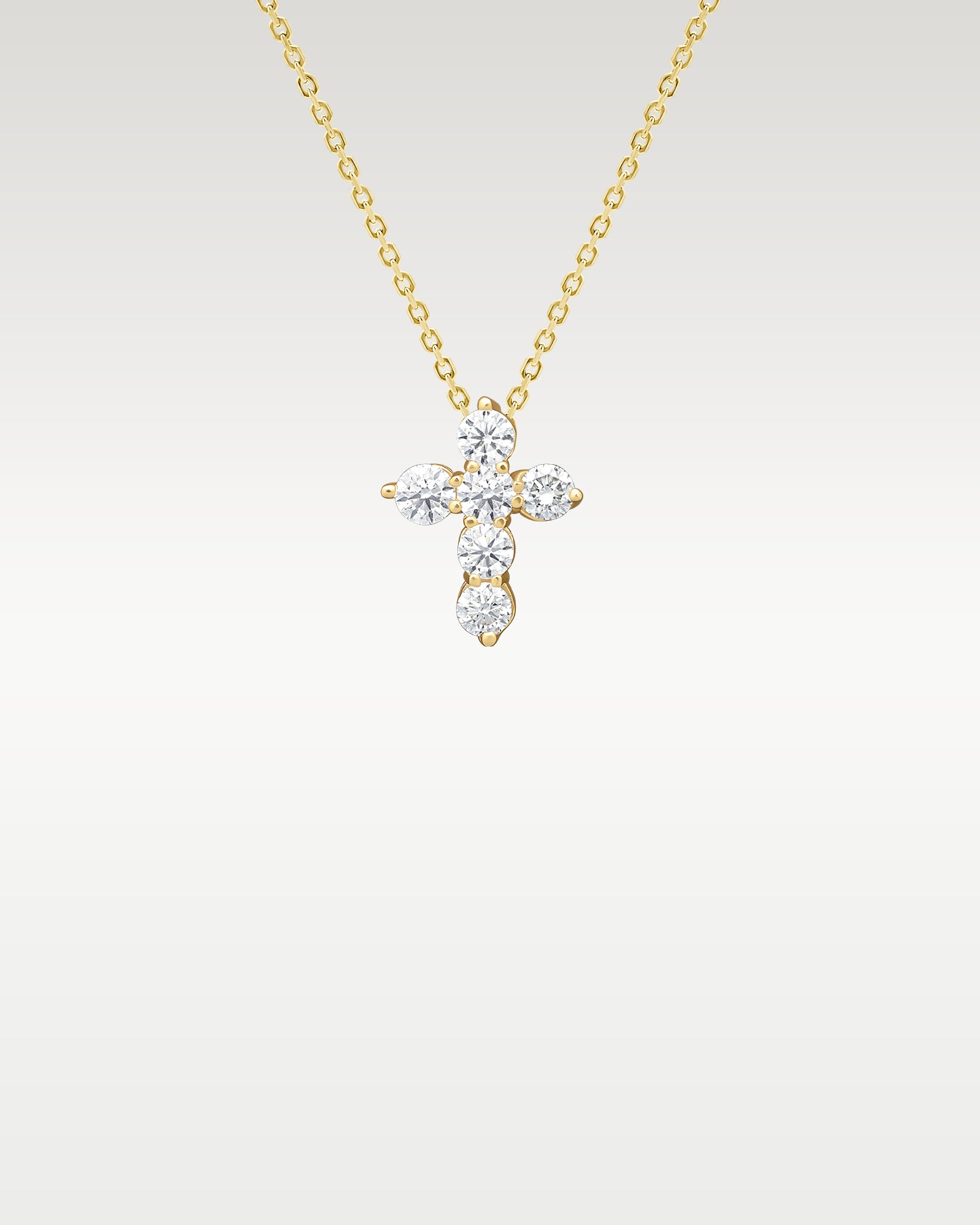 14K Yellow Gold 1.50ct Diamond Cross Pendant