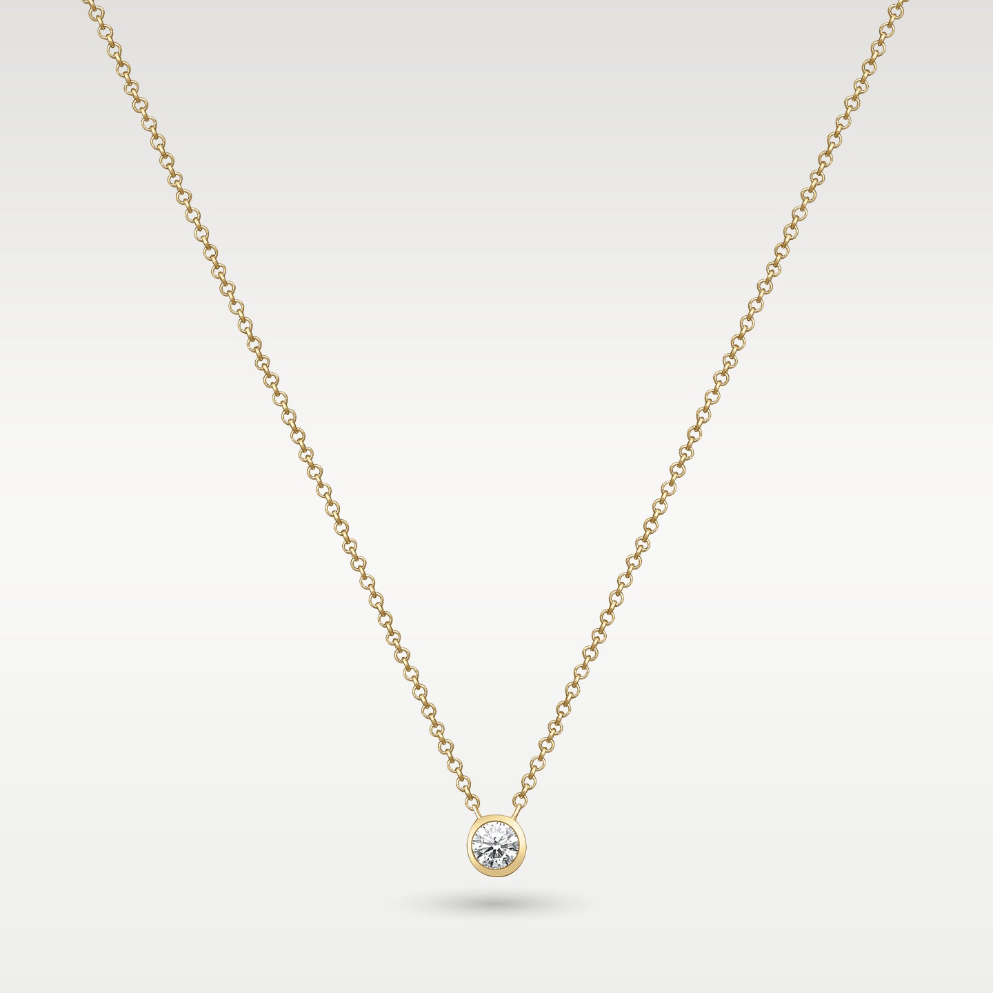 14K Yellow Gold Diamond Bezel Cross Pendant Necklace