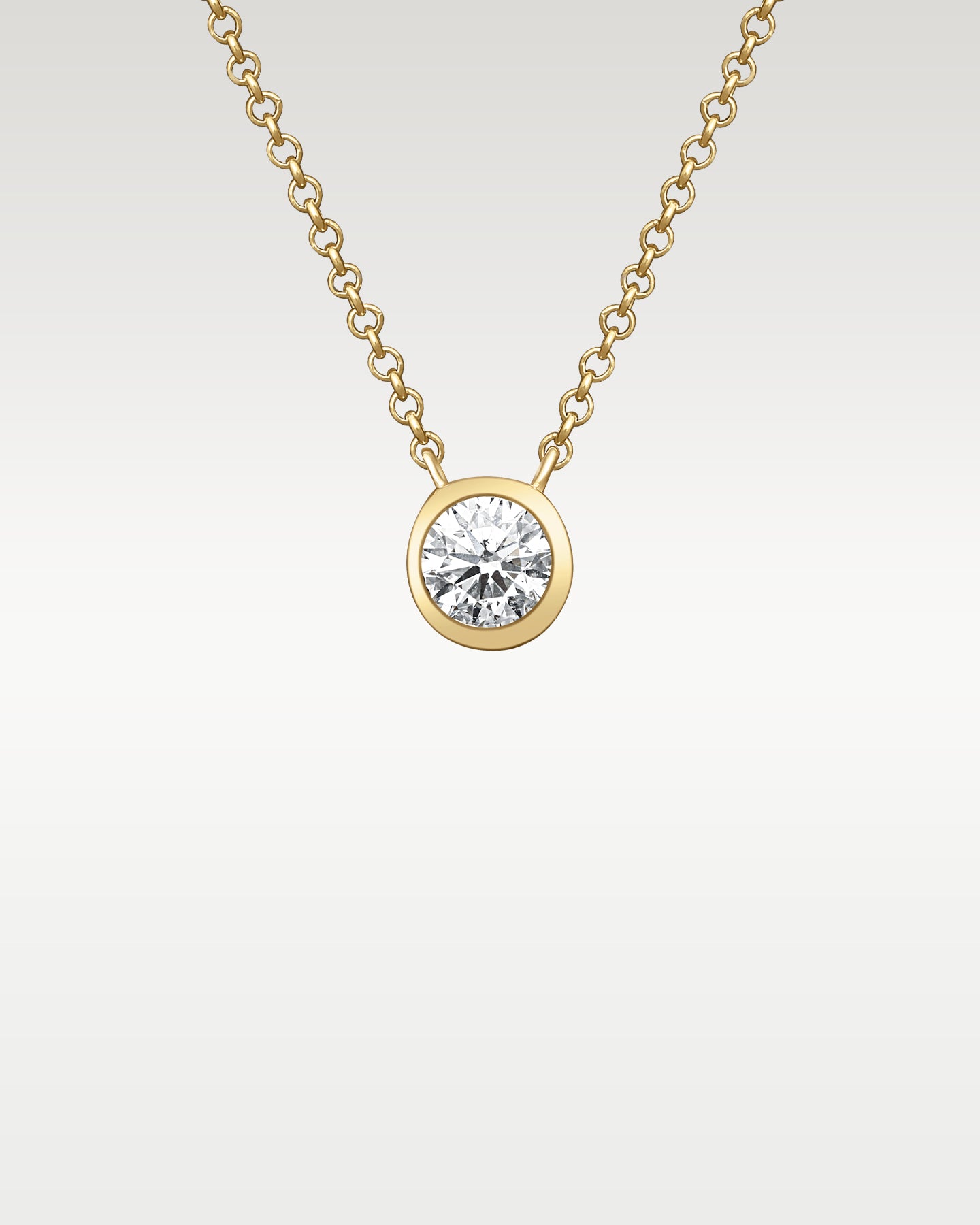 14K Yellow Gold Diamond Bezel Cross Pendant Necklace
