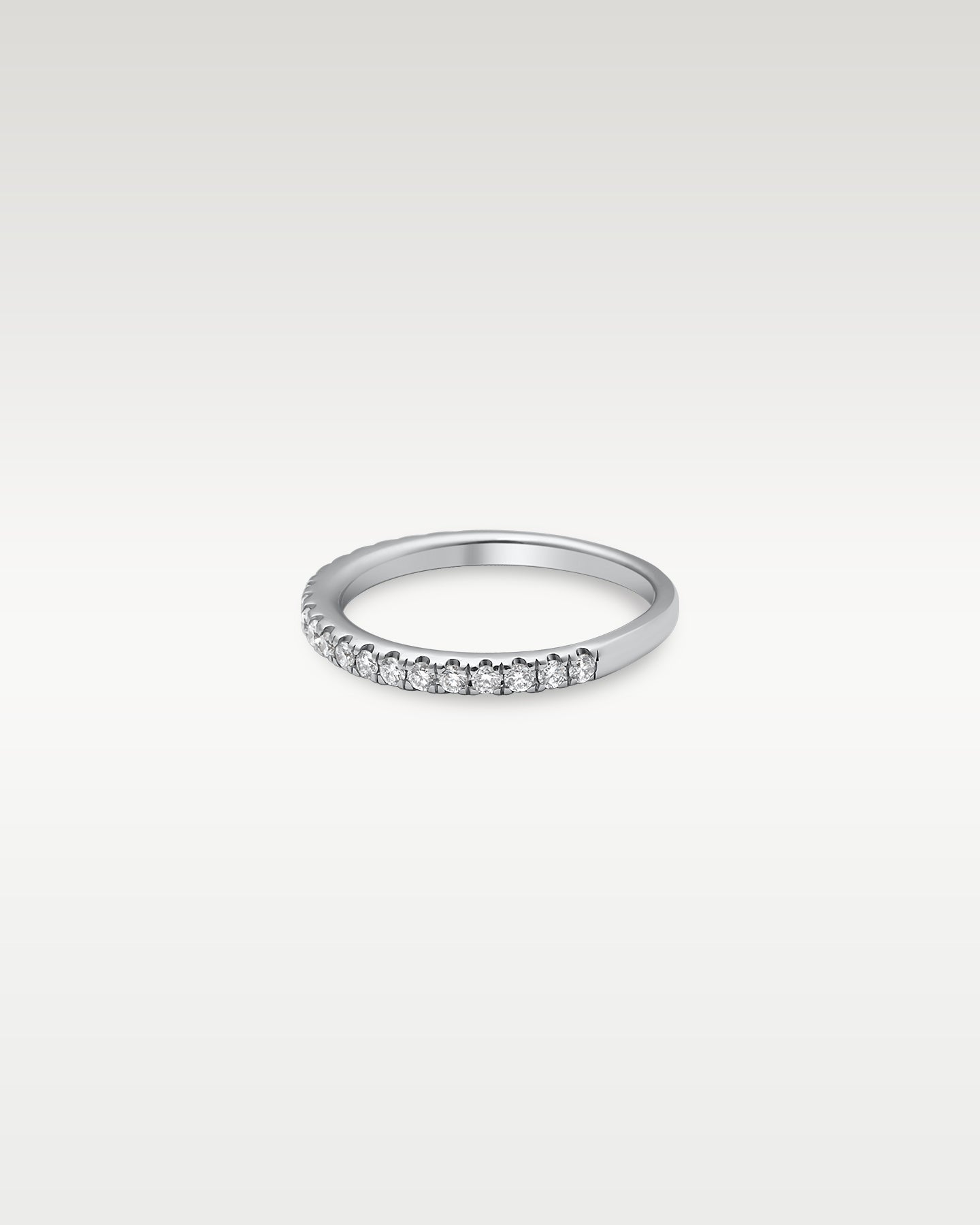 14k White Gold 0.50ct Half Diamond Band | Noah's Fine Jewelry Frisco TX