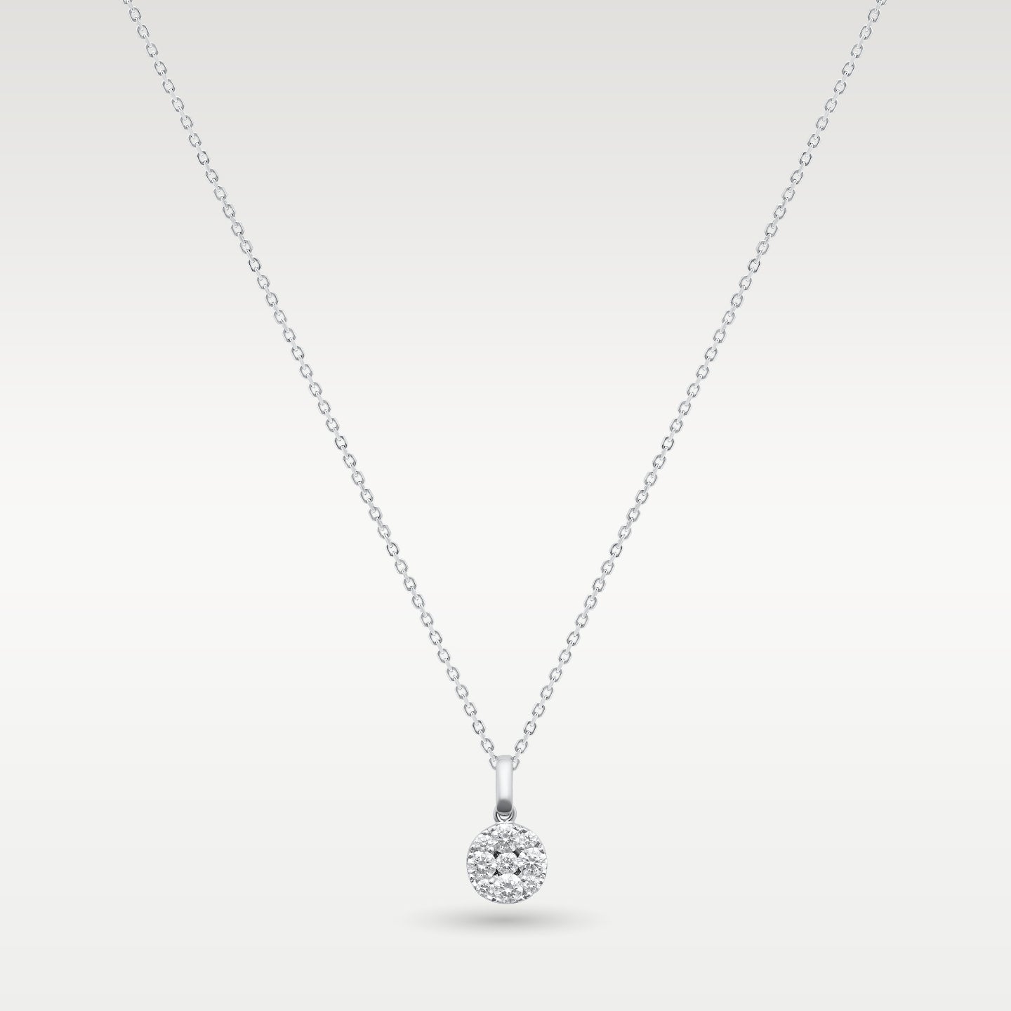14k White Gold Diamond Pendant Necklace | Noah's Fine Jewelry DFW, Texas