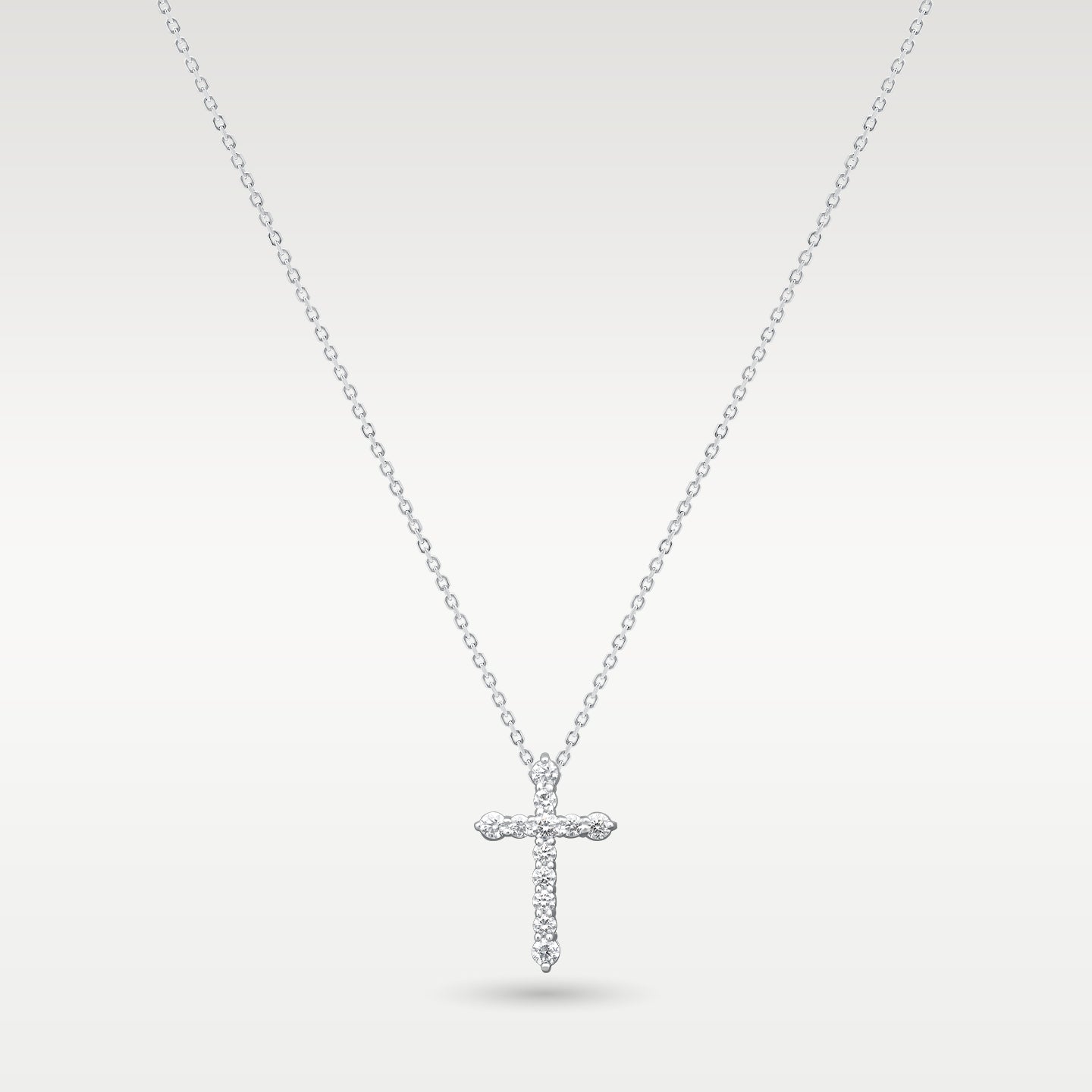 14k White Gold Diamond Cross Pendant Necklace | Frisco, Texas Watch & Jewelry