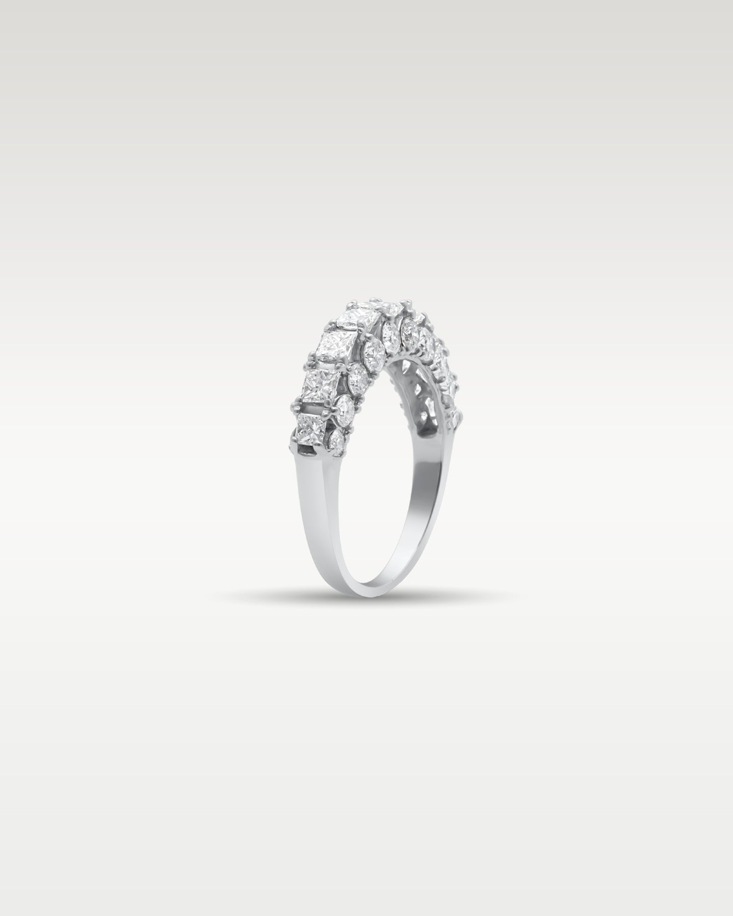 14k White Gold Dual Cut Diamond Ring | Noah's Fine Jewelry Frisco TX