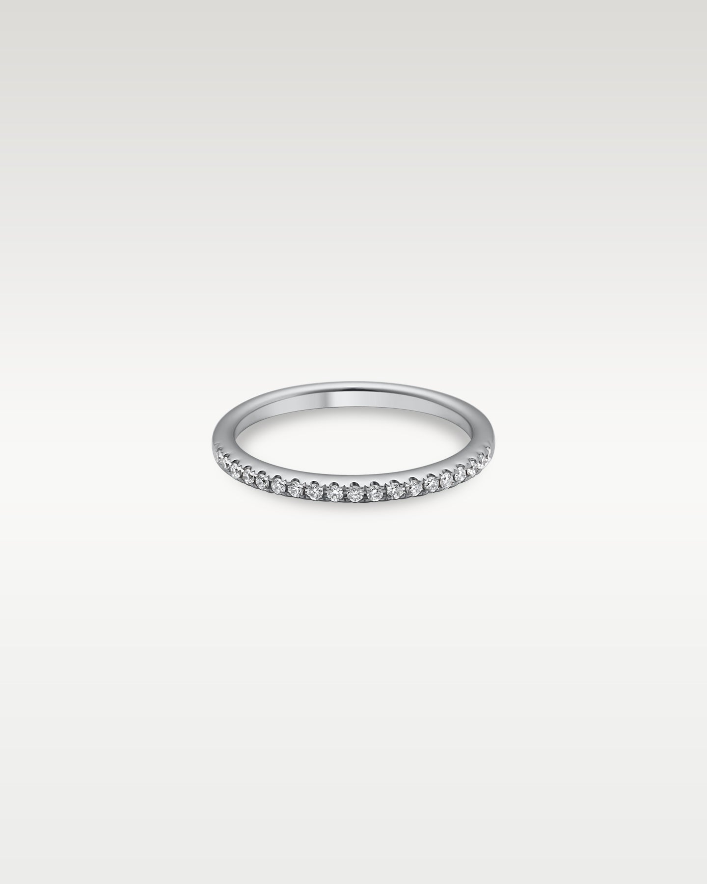 White Gold Half Diamond Band | Noah's Fine Jewelry Firsco TX