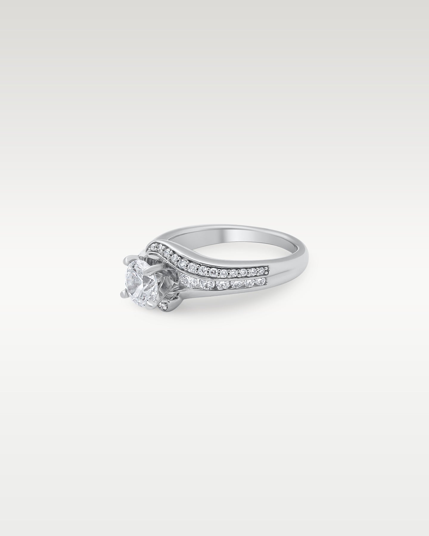 White Gold Swirl Diamond Ring | Noah's Fine Jewelry Frisco Texas