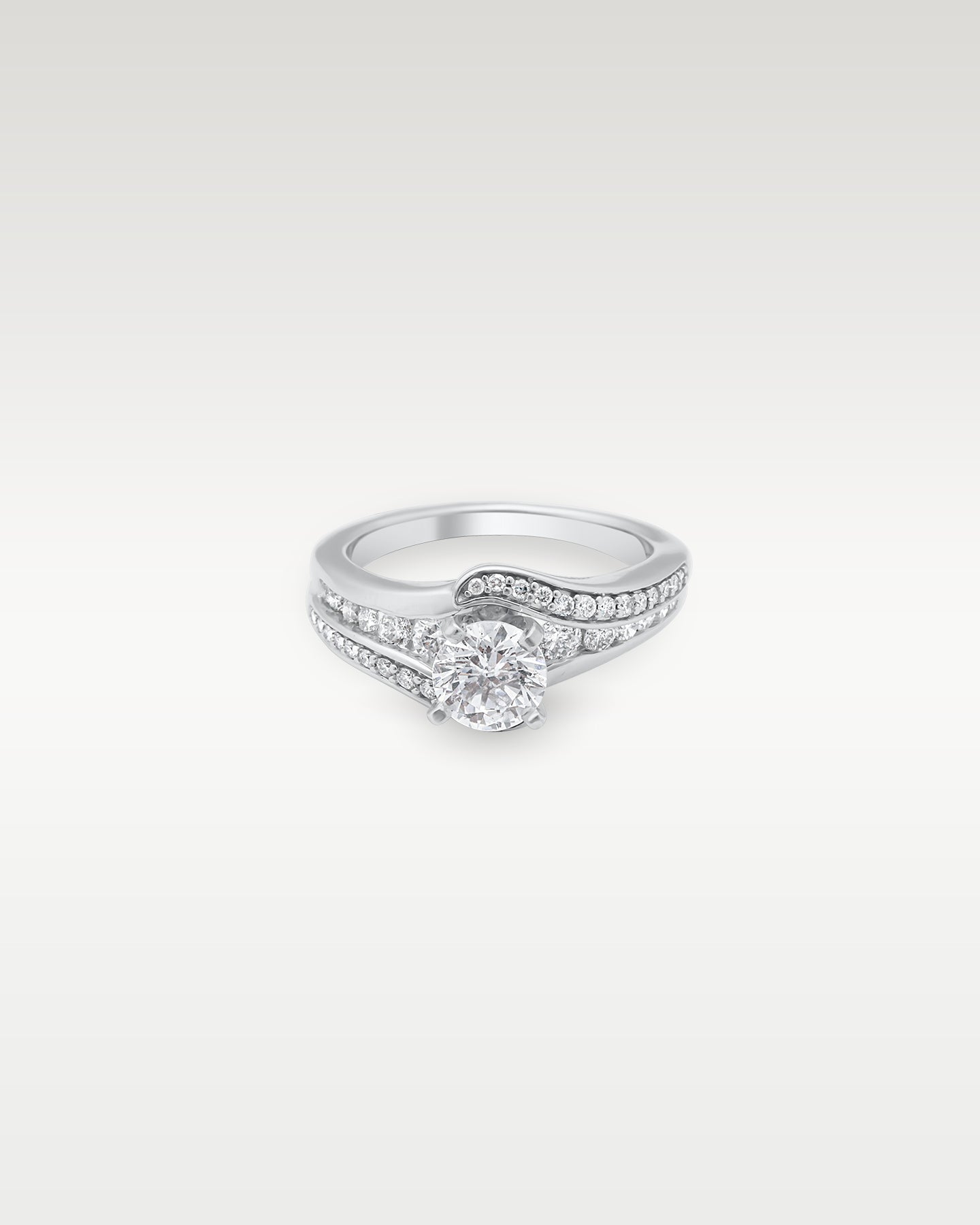 White Gold Swirl Diamond Ring | Noah's Fine Jewelry Frisco Texas