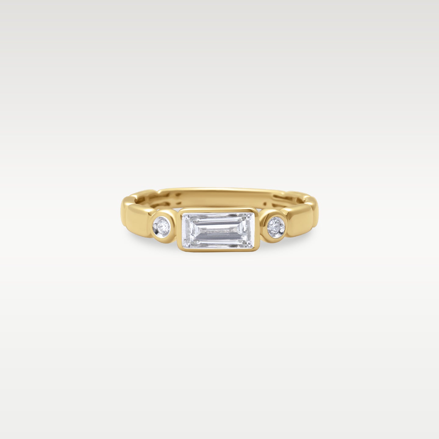 14k Yellow Gold Baguette Diamond Ring | Noah's Fine Jewelry Frisco, Texas