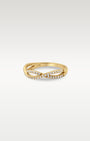 14k Yellow Gold Estenza Diamond Crossover Band | Noah's Fine Jewelry Dallas, TX