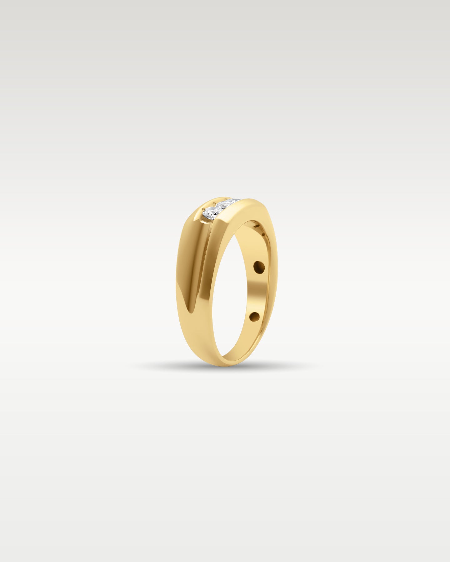 14k Yellow Gold Gentleman's Diamond Band | Noah's Fine Jewelry TX
