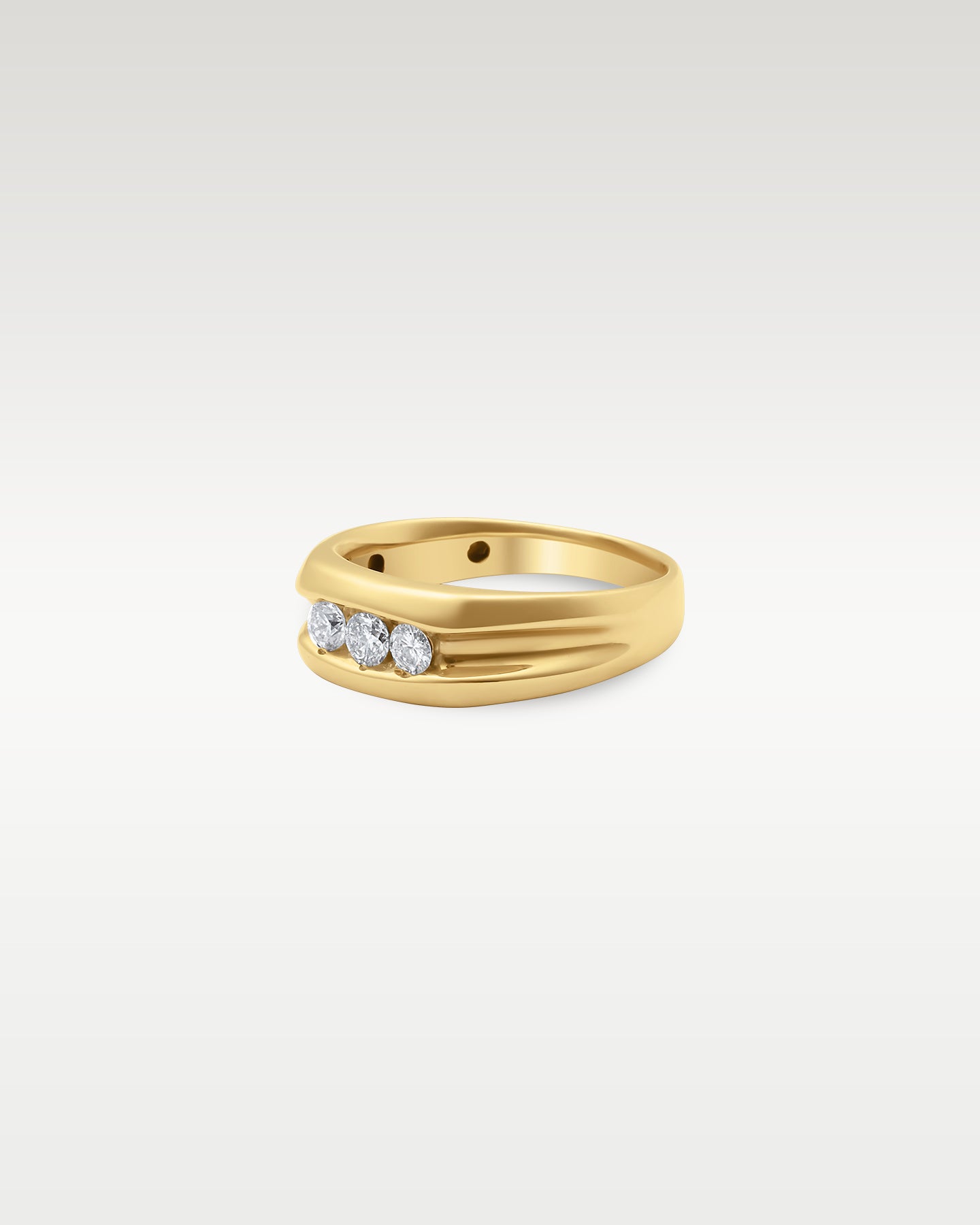 14k Yellow Gold Gentleman's Diamond Band | Noah's Fine Jewelry TX