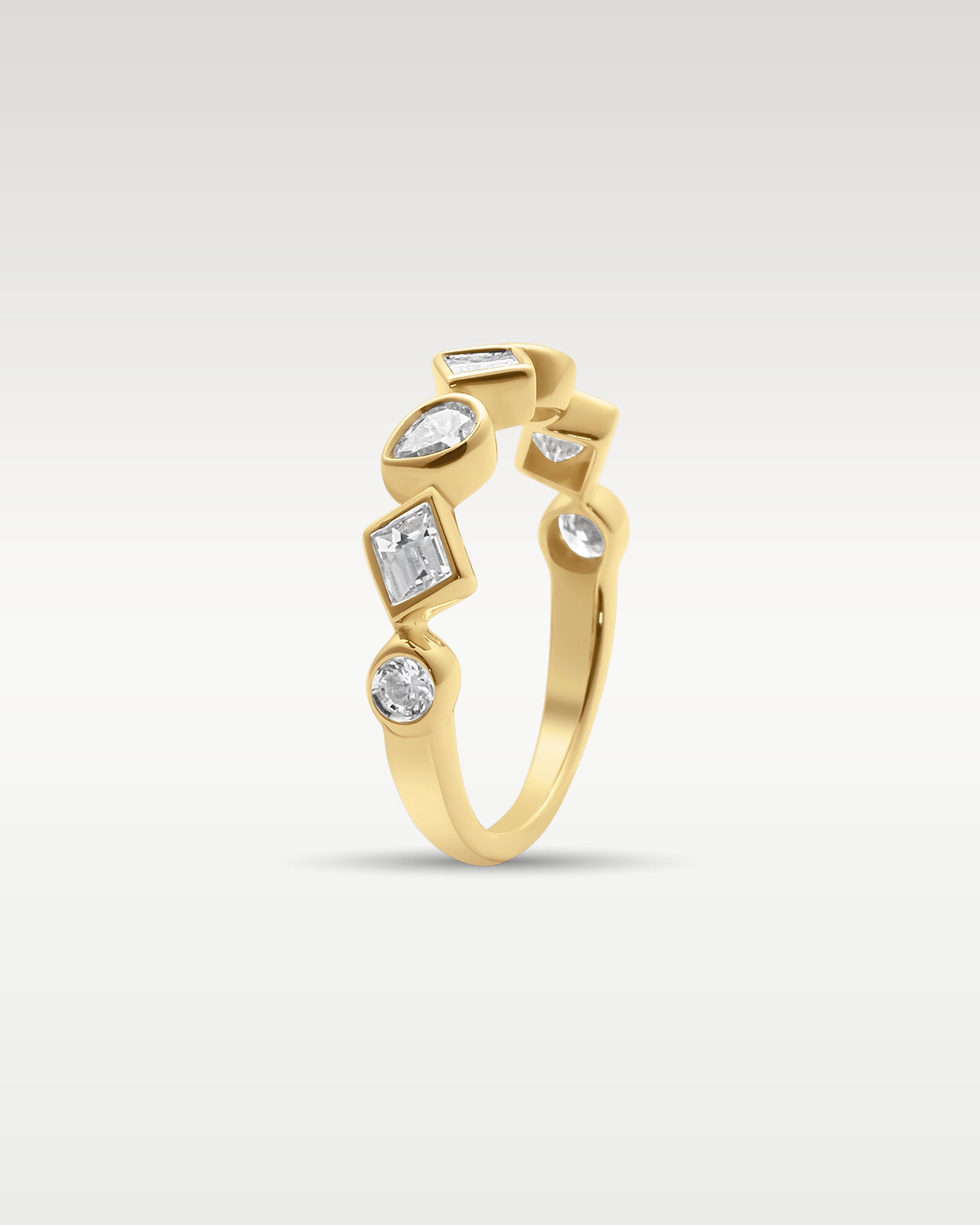 14k Yellow Gold Multi Shape Diamond Ring | Noah's Fine Jewelry Frisco Texas