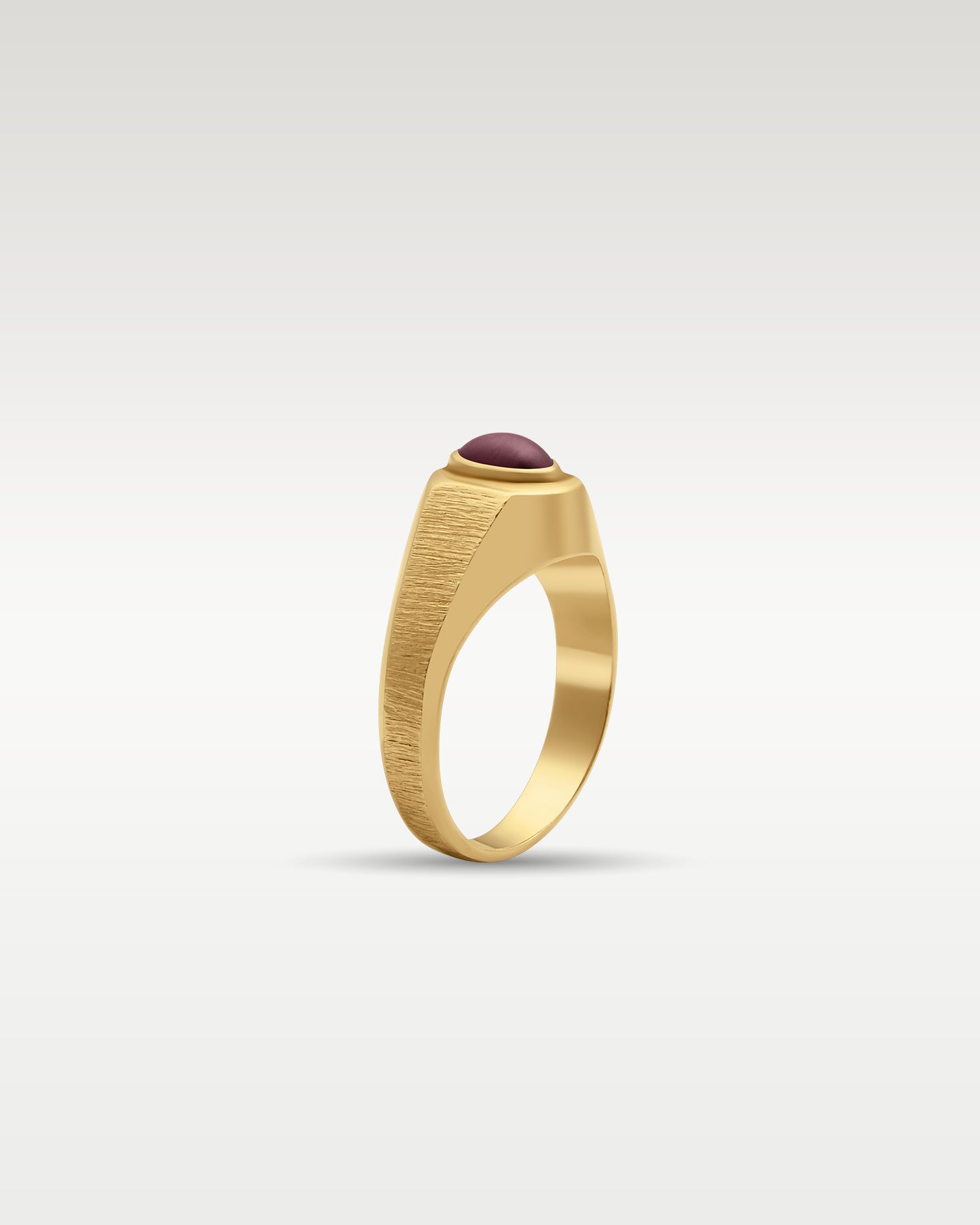 14k Yellow Gold Oval Ruby Signet Ring | Noah's Fine Jewelry Frisco Texas