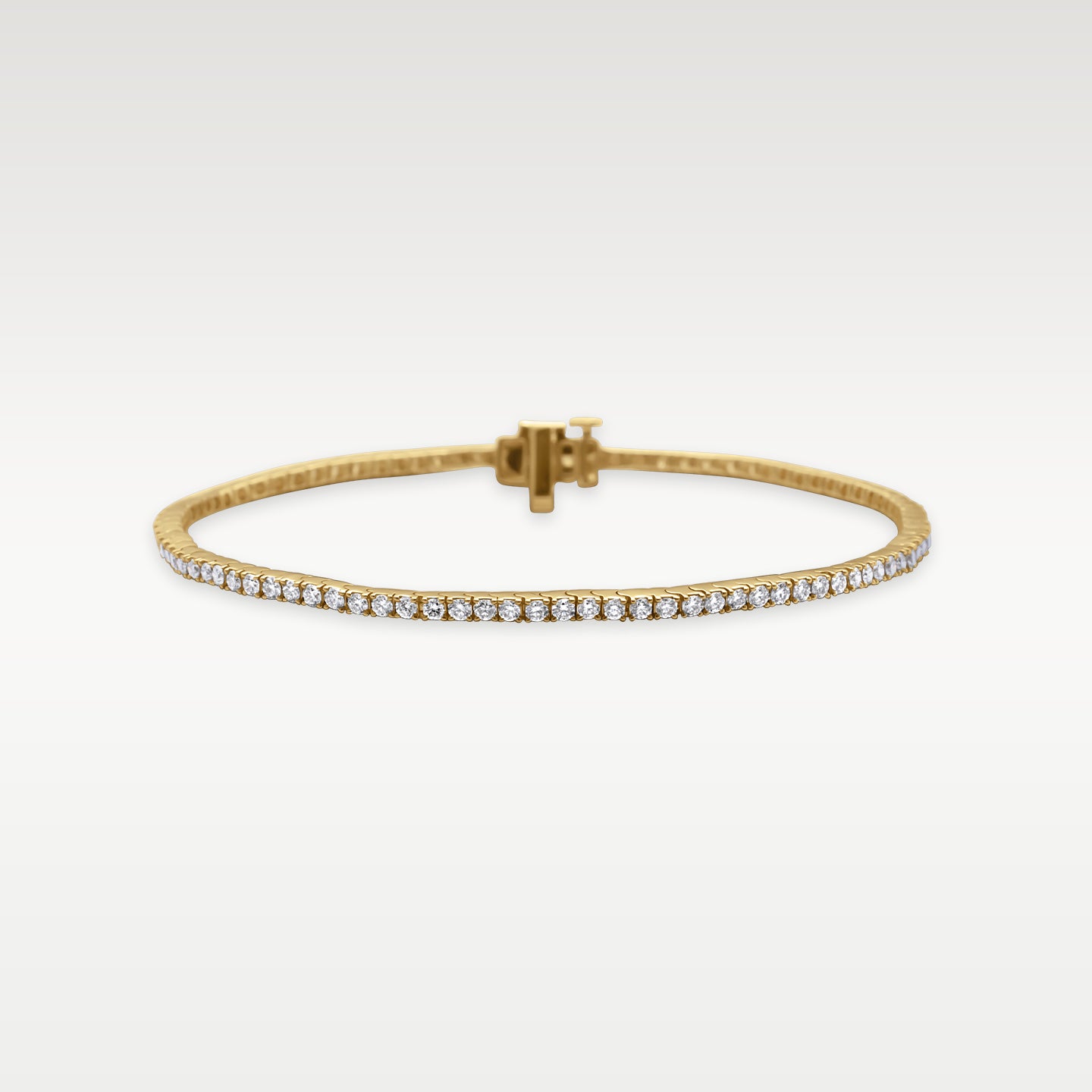 14k Yellow Gold Round Tennis Bracelet | Noah's Fine Jewelry Frisco, Texas