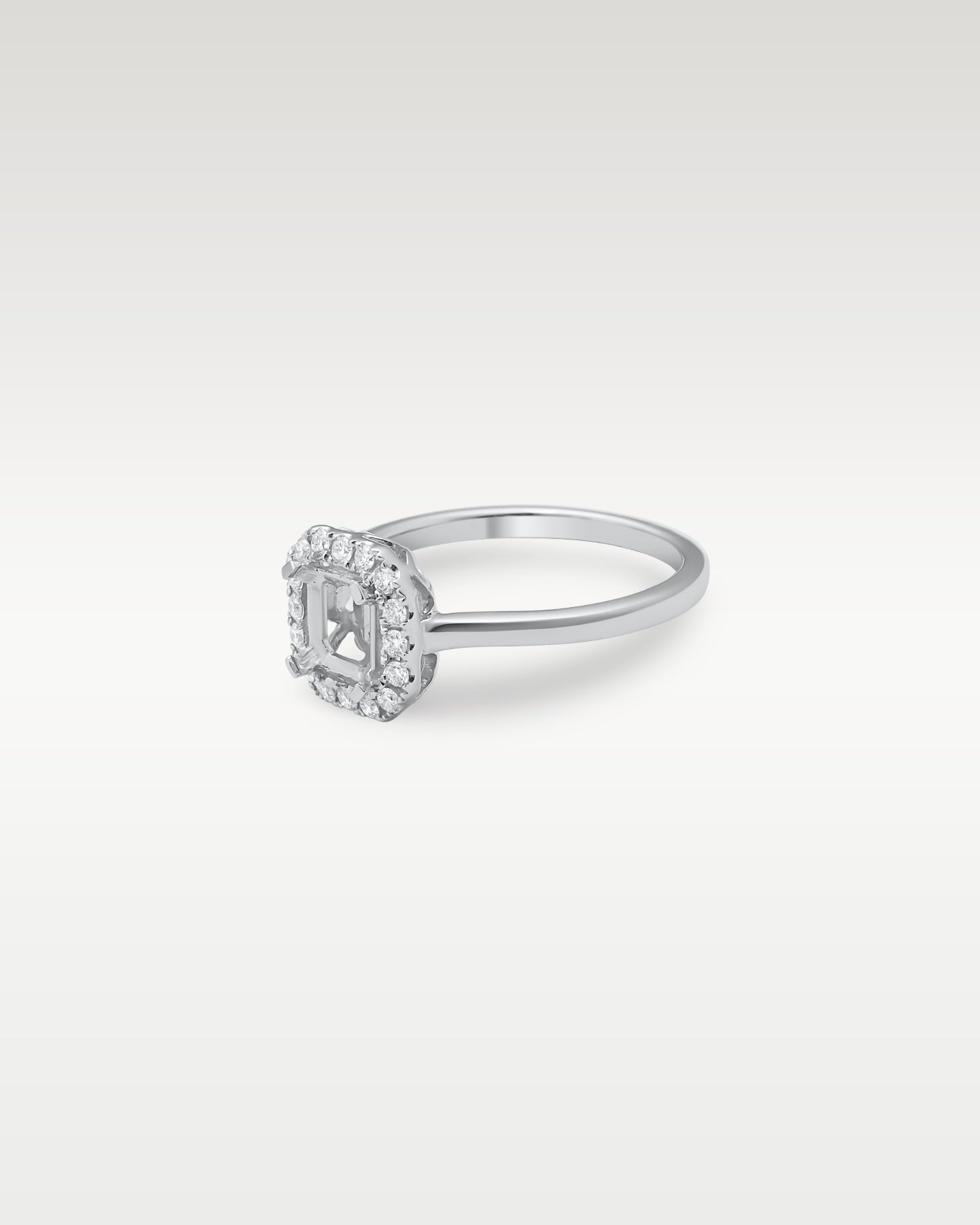 18K White Gold 0.20ct Diamond Semi-Mount Ring Setting