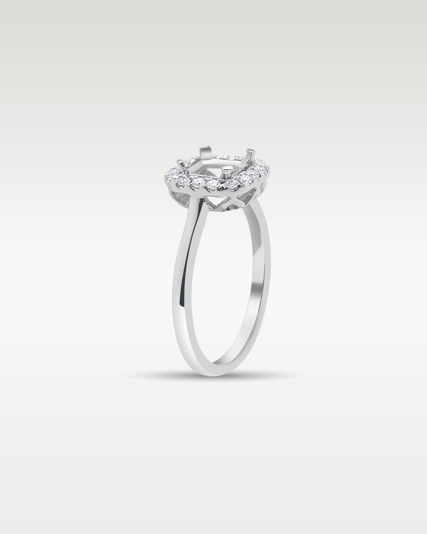 18K White Gold 0.20ct Diamond Semi-Mount Ring Setting