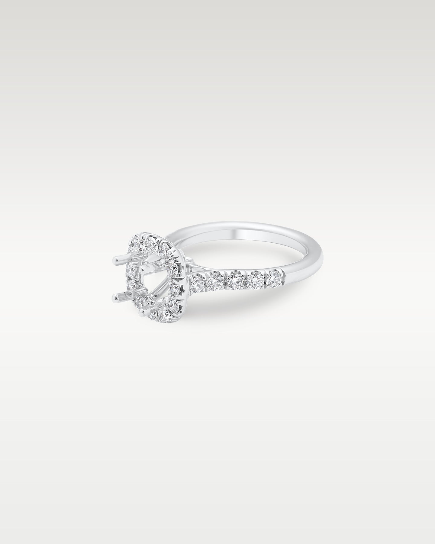 18K White Gold 1.05ct Diamond Semi-Mount Ring Setting