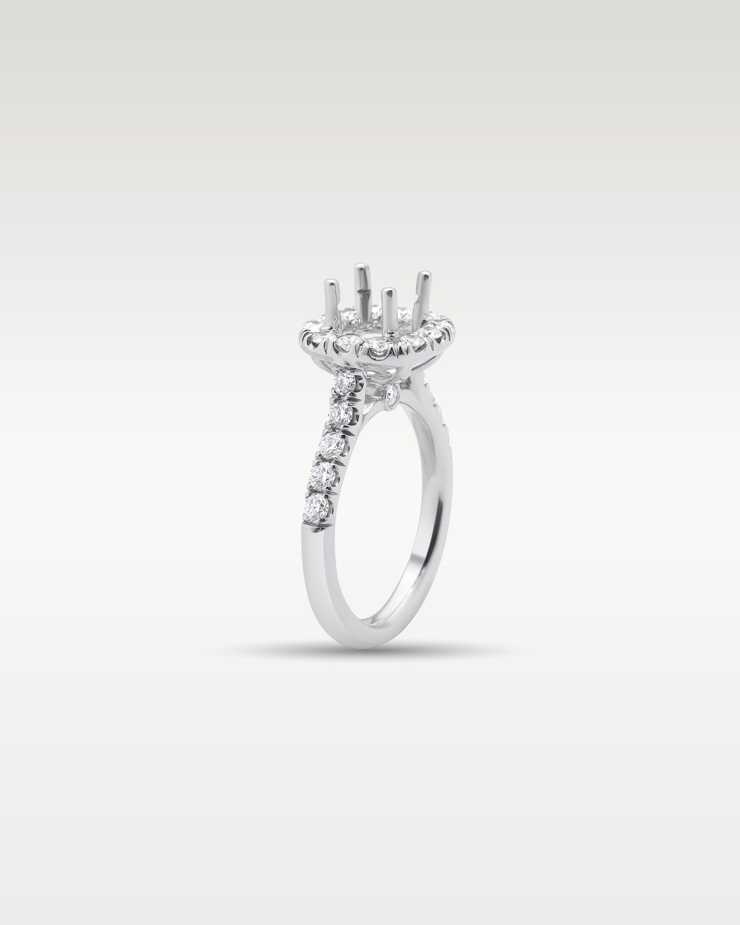 18K White Gold 1.05ct Diamond Semi-Mount Ring Setting