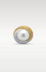 18k Gold & Steel Diamond Pearl Ring | Noah's Fine Jewelry Frisco, Texas