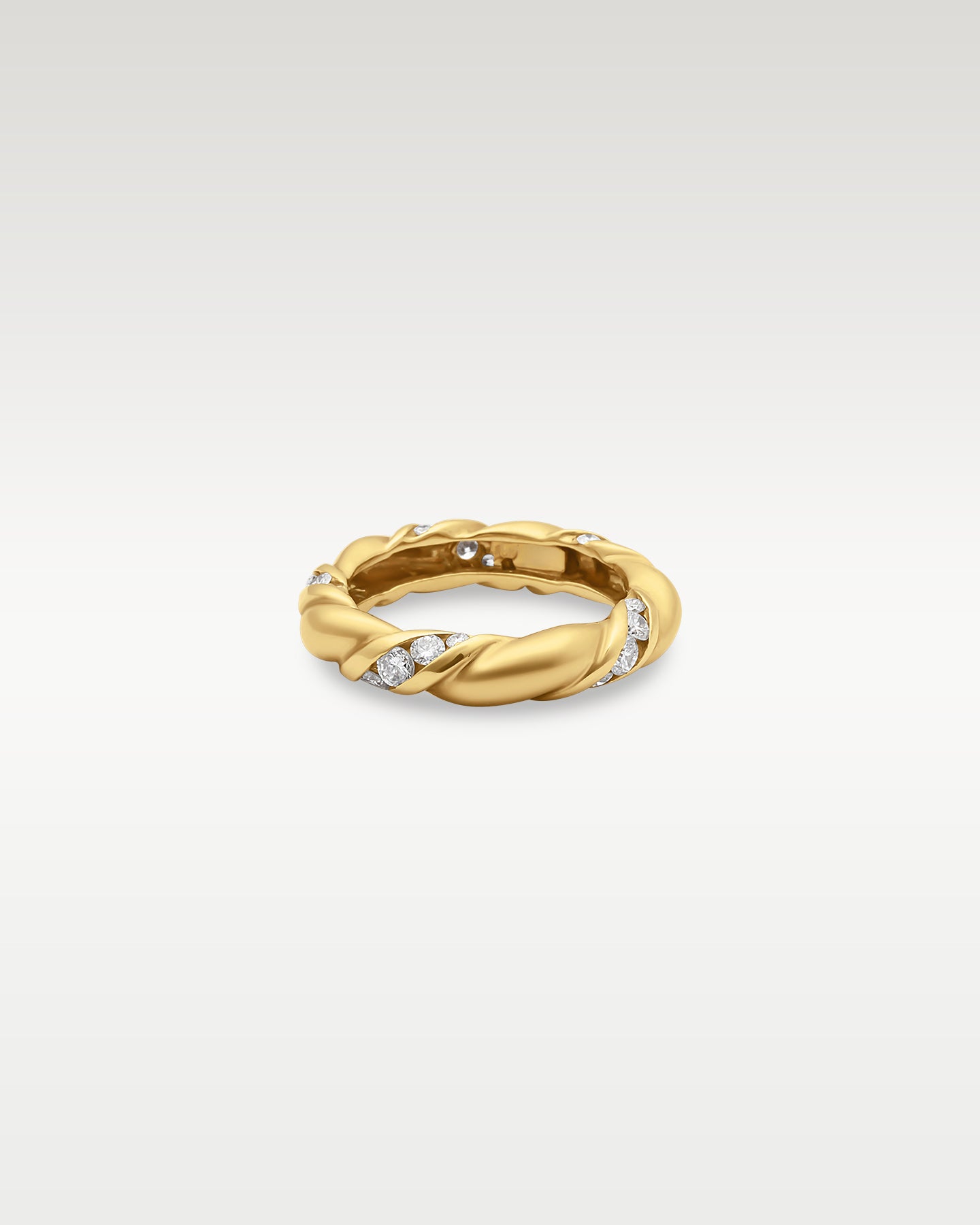 18k Yellow Gold Diamond Rope Band | Noah's Fine Jewelry Frisco TX