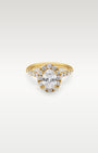 18k Yellow Gold Oval Halo Diamond Ring | Noah's Fine Jewelry Frisco Texas