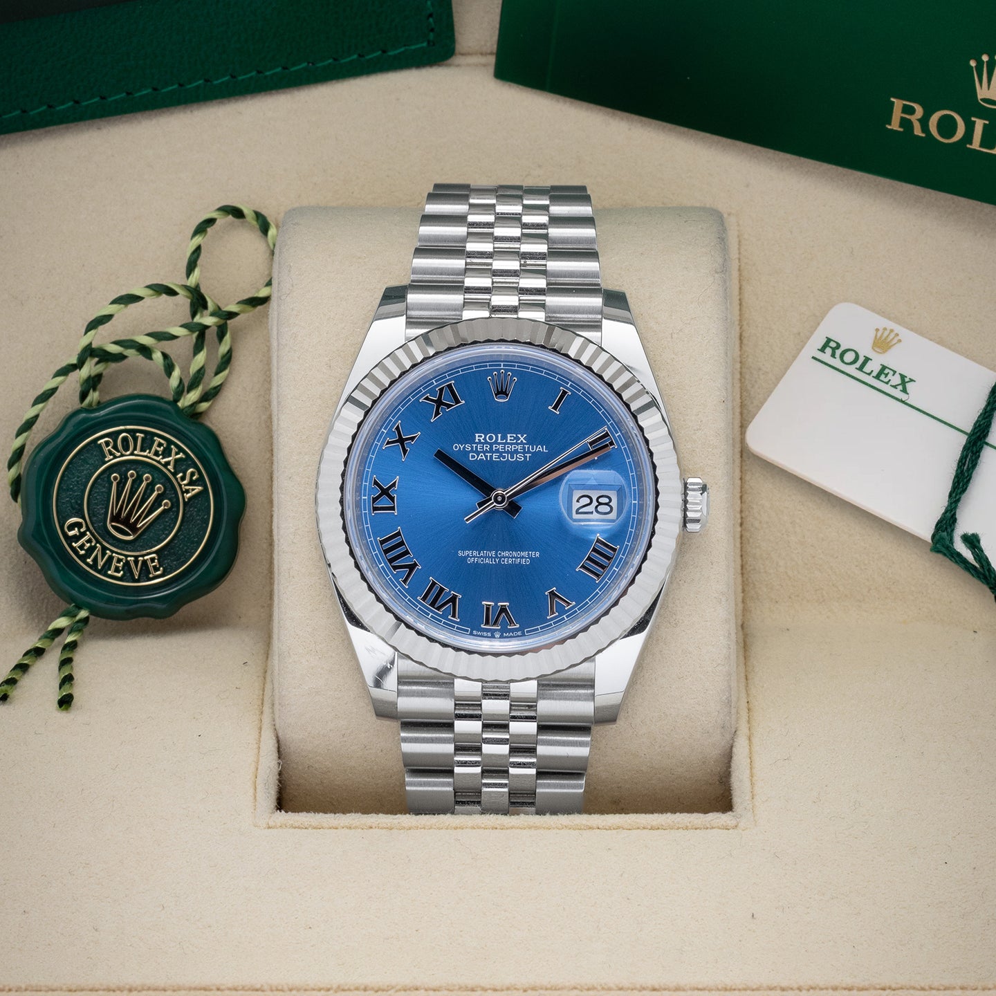Blue Datejust 126334 Rolex Watch | Noah's Fine Watches and Jewelry Dallas