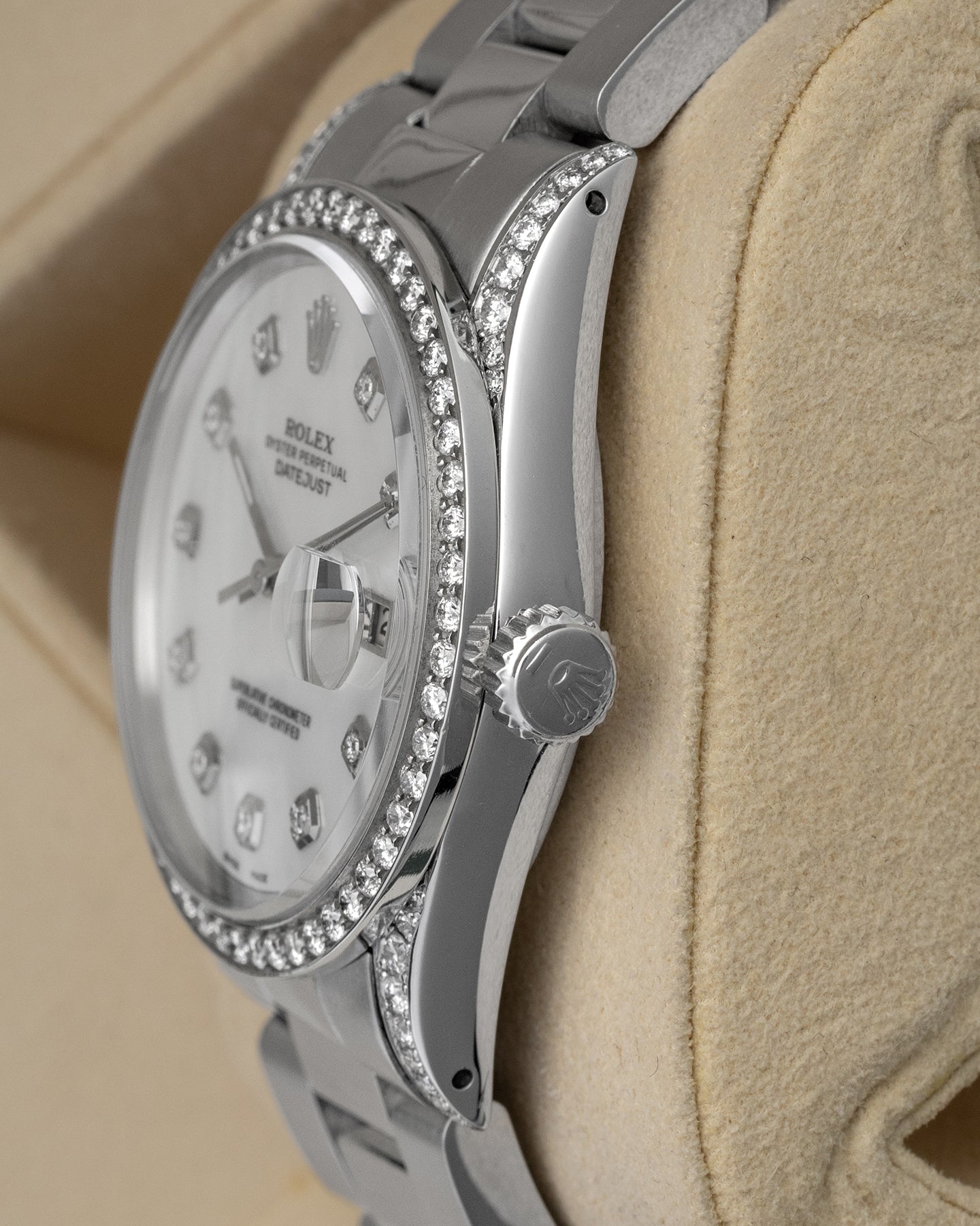 Aftermarket Diamond Rolex Datejust 16030 | Noah's Fine Watches Frisco, TX